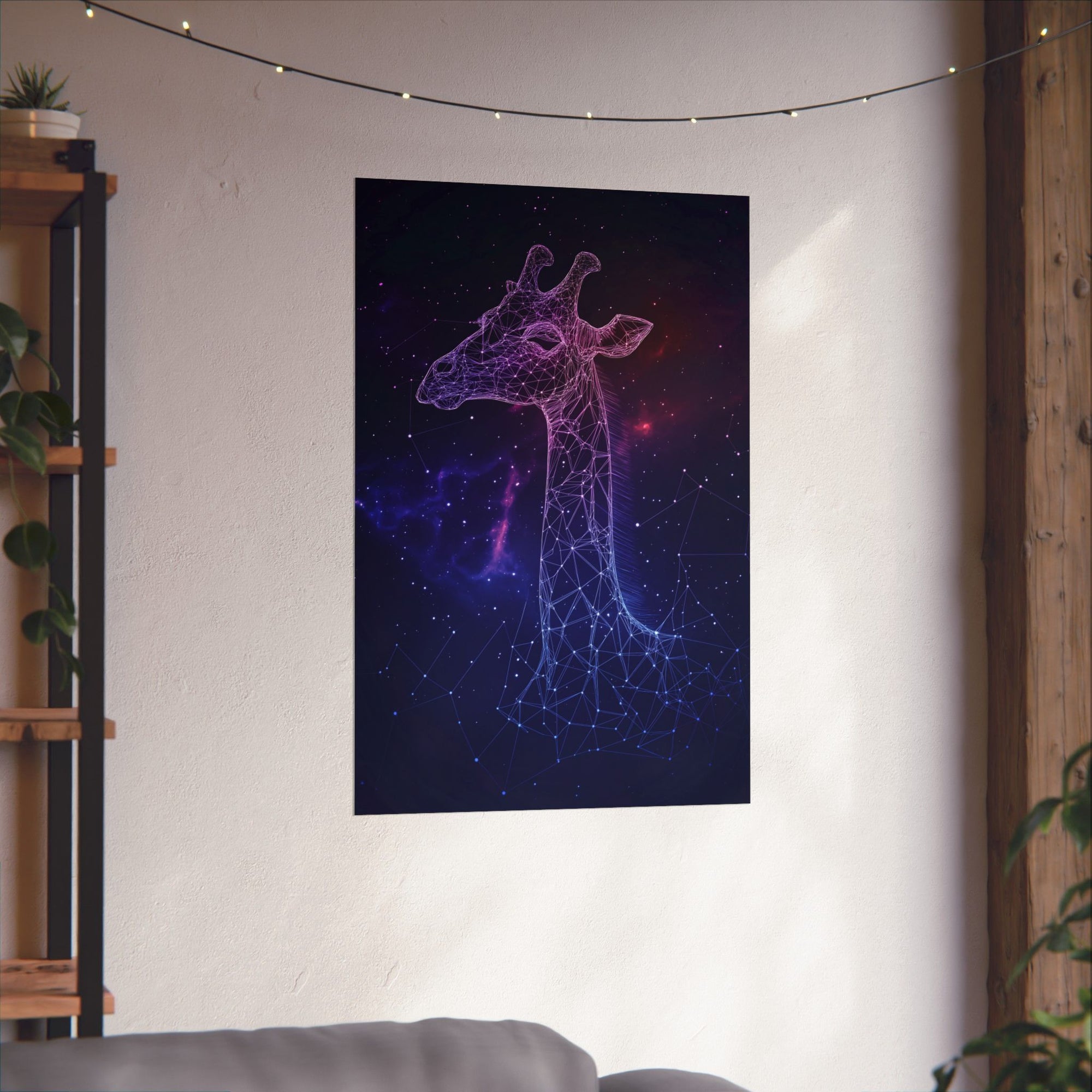 Constellation Giraffe Poster