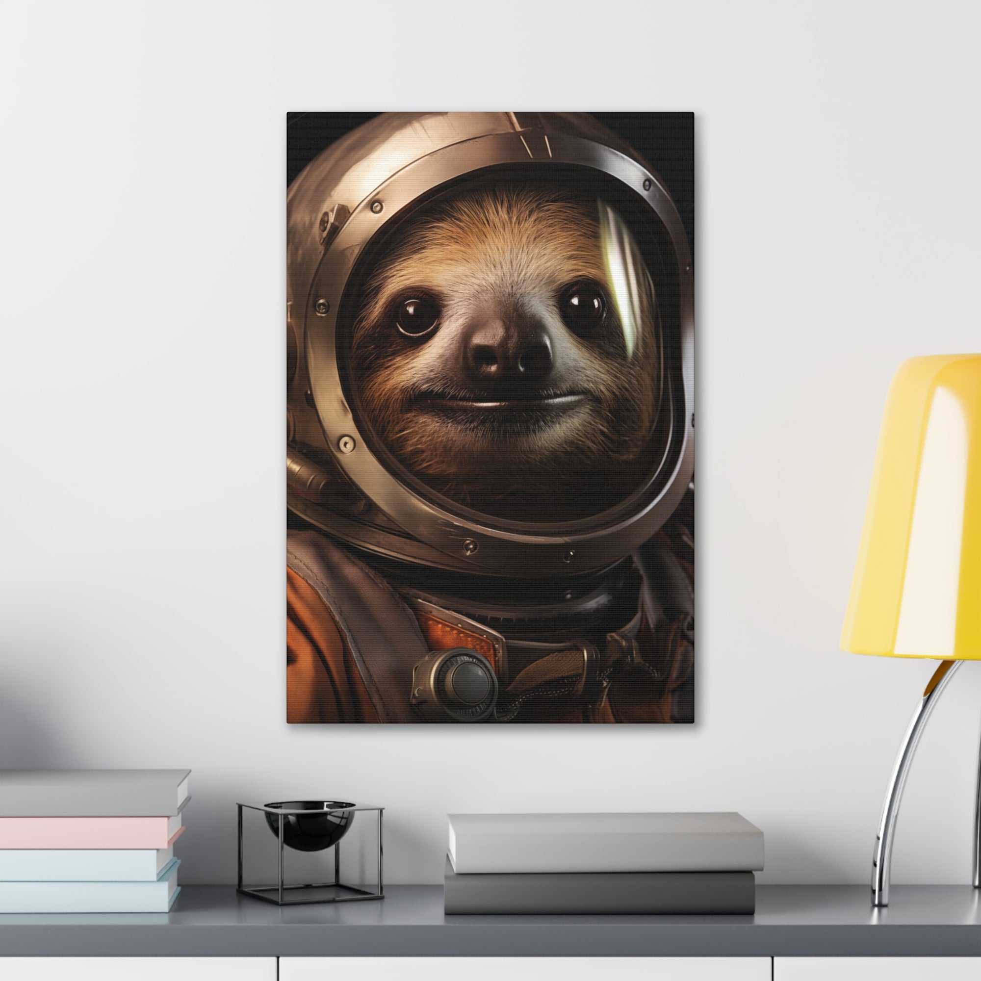 AstroSloth 2 Canvas Wall Art - SynthFrame