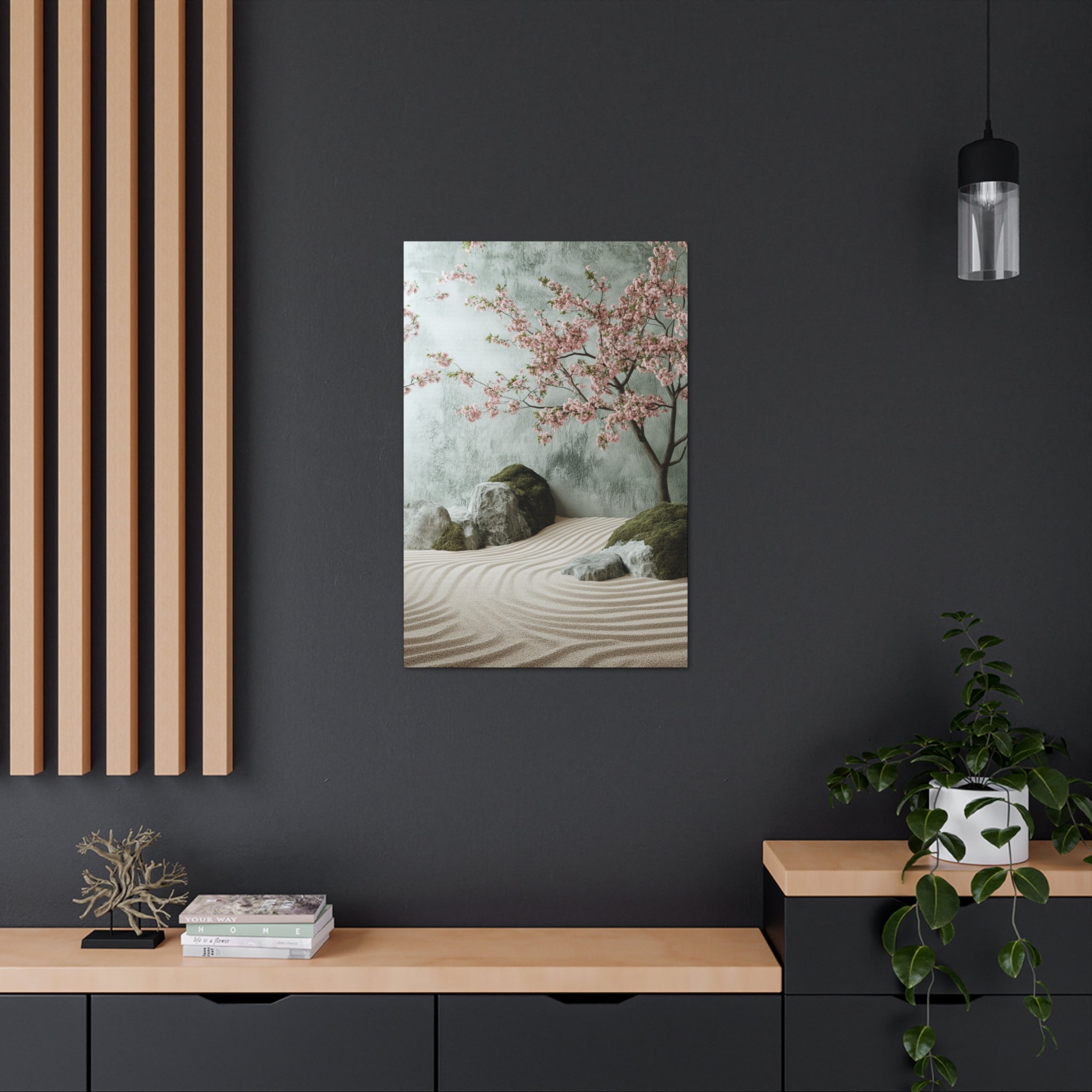 Zen Japanese Garden Canvas Wall Art - SynthFrame