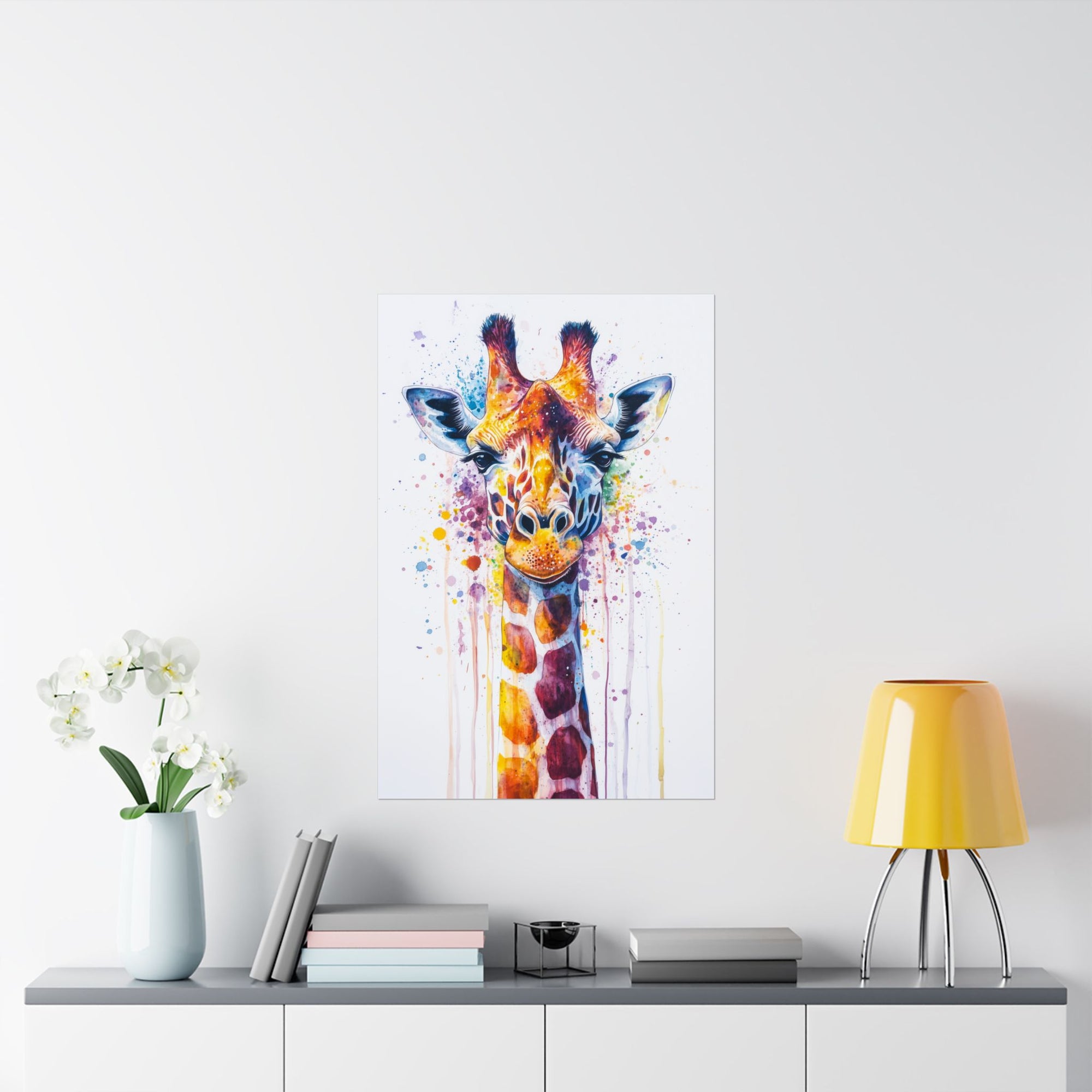 Watercolor Giraffe Poster