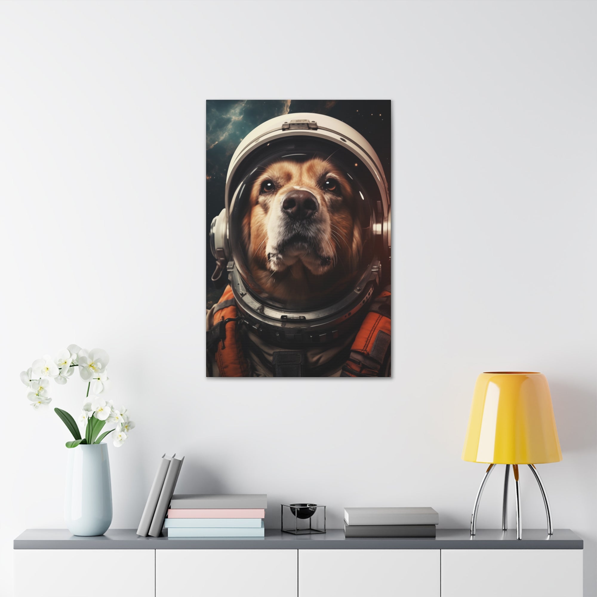 AstroDog 1 Canvas Wall Art - SynthFrame