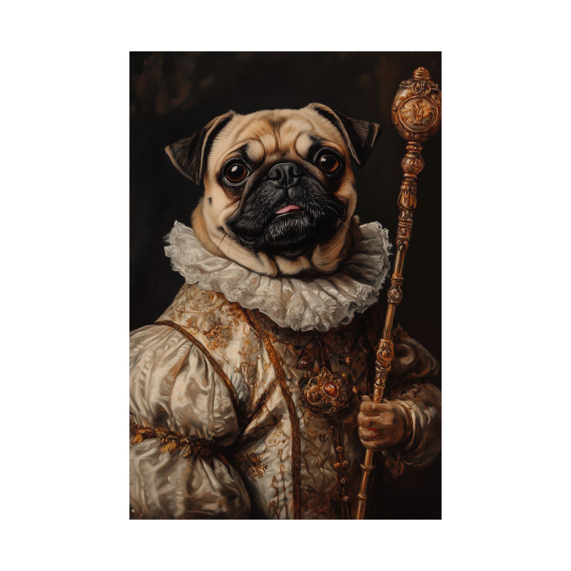 Renaissance Pug Poster