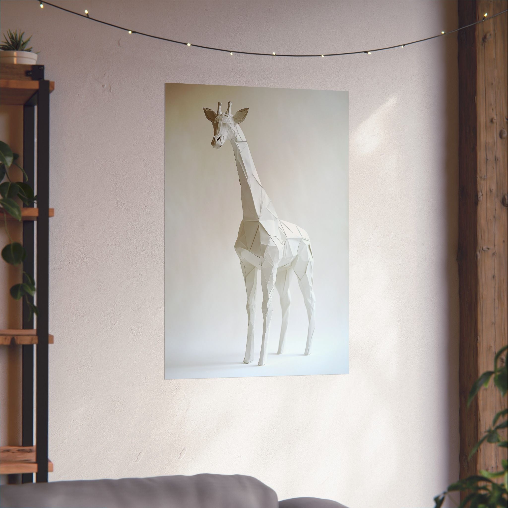 Folded Giraffe Poster