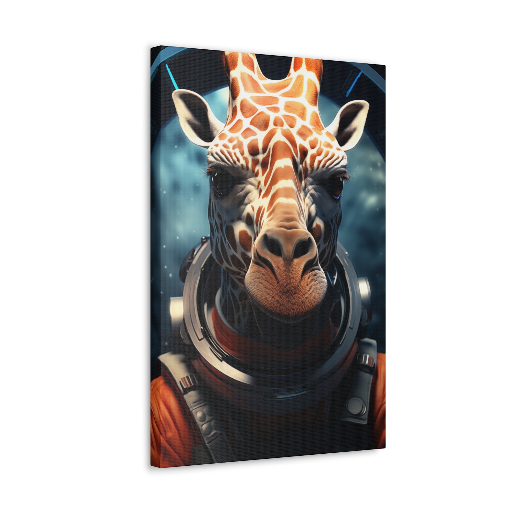 AstroGiraffe 2 Canvas Wall Art - SynthFrame