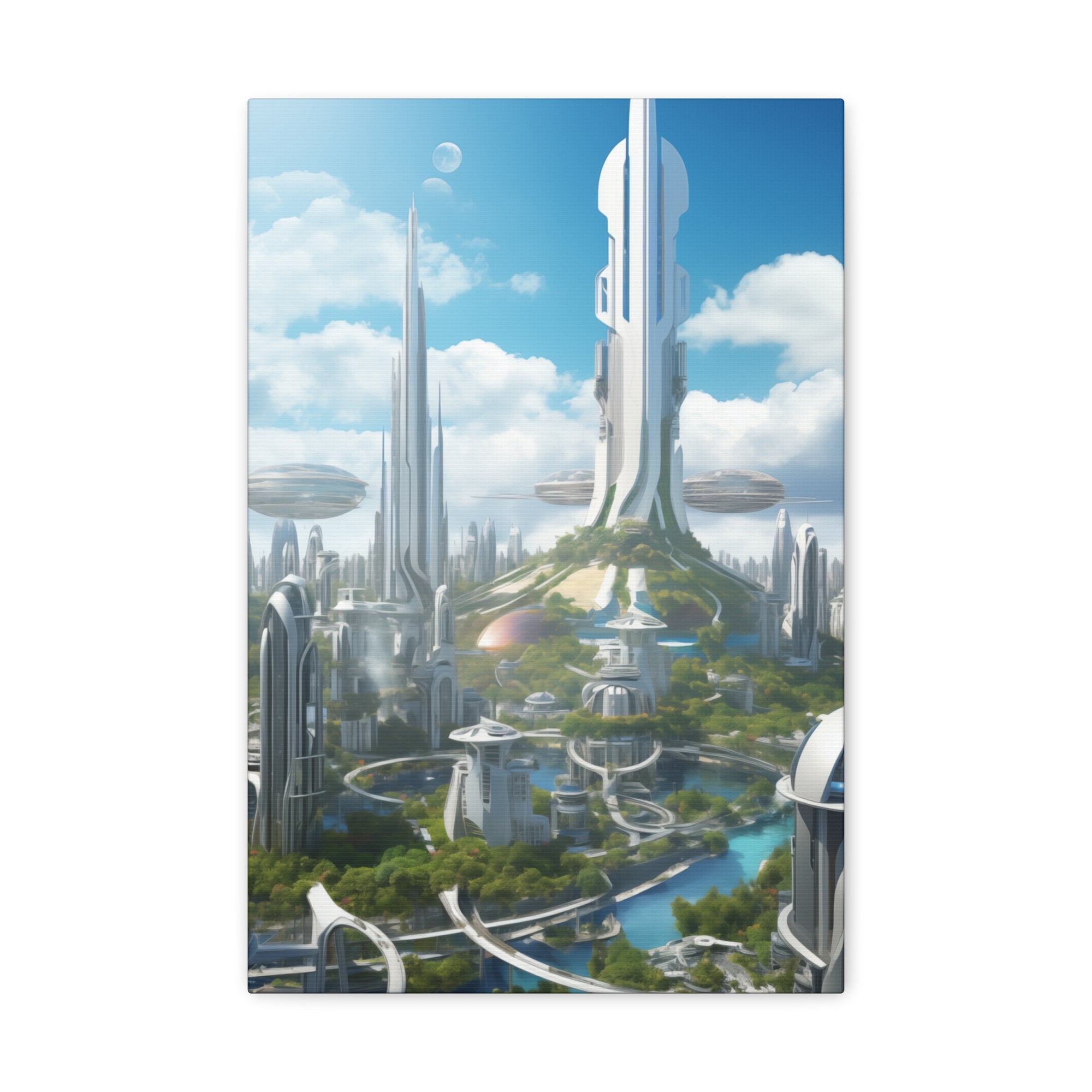 Futuristic Eco City 8 Canvas Wall Art - SynthFrame