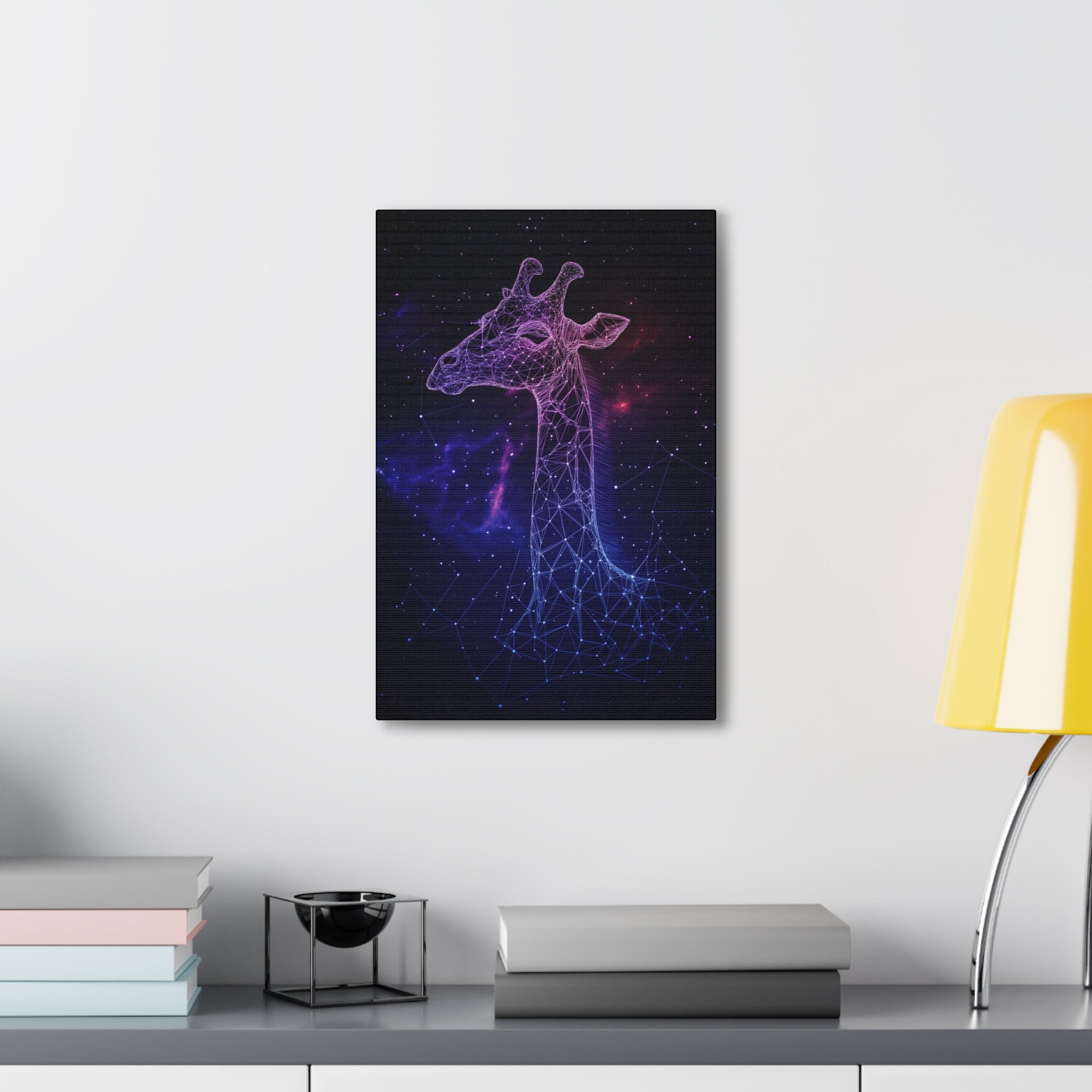 Constellation Giraffe Canvas Wall Art - SynthFrame