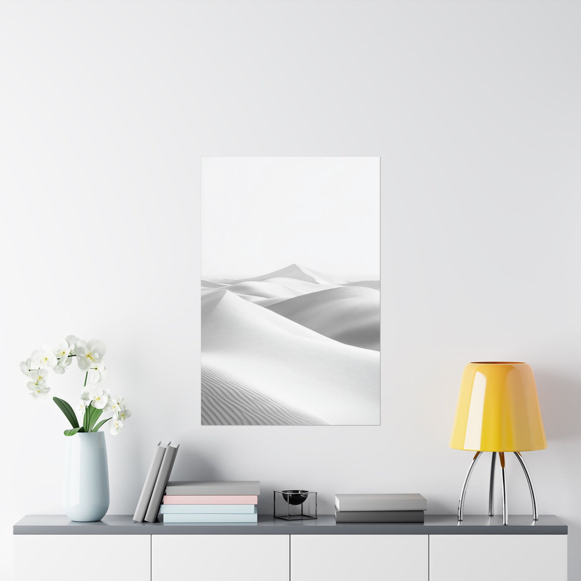 Minimalist Desert Dunes Poster Wall Art - SynthFrame