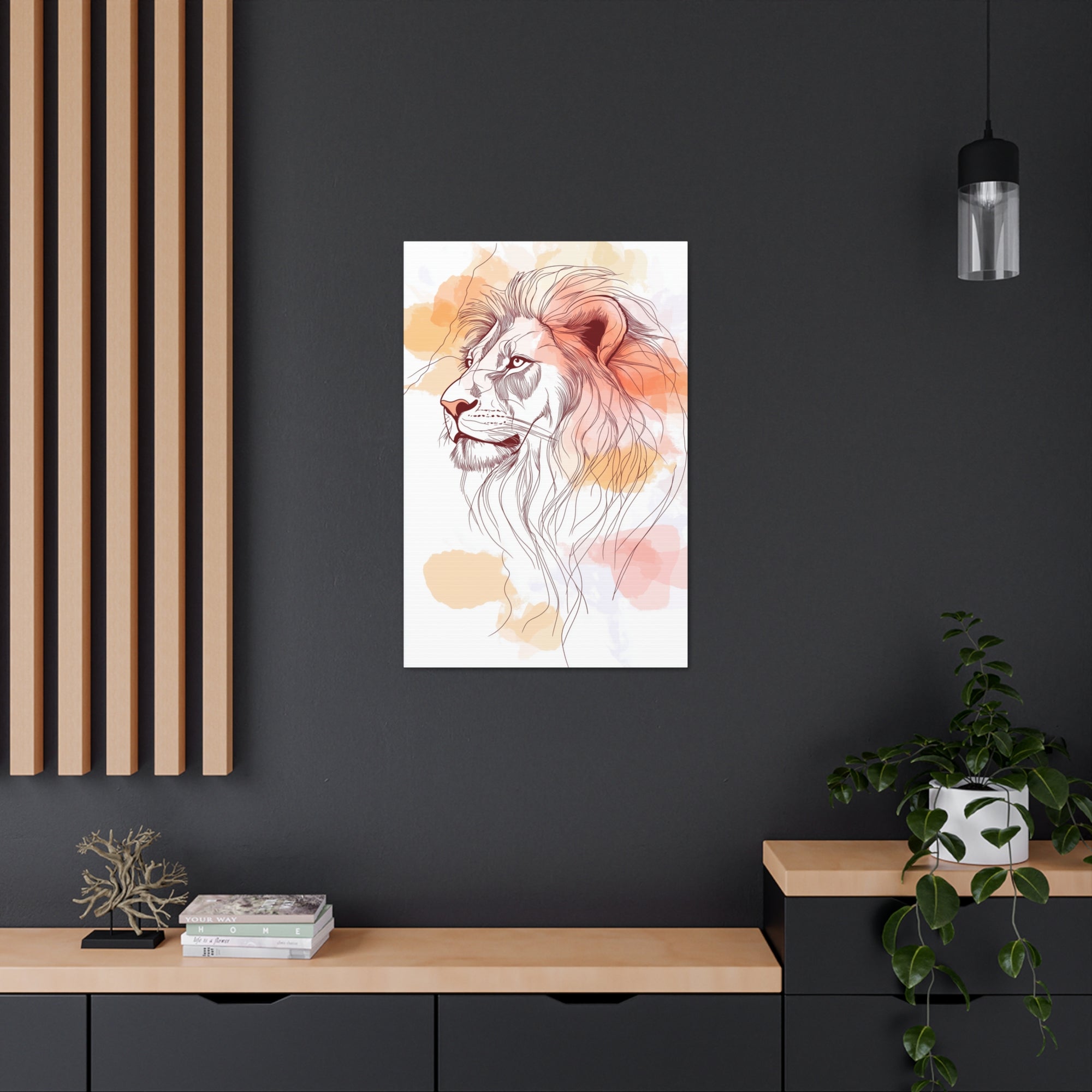 Essence of Lion Canvas Wall Art - SynthFrame