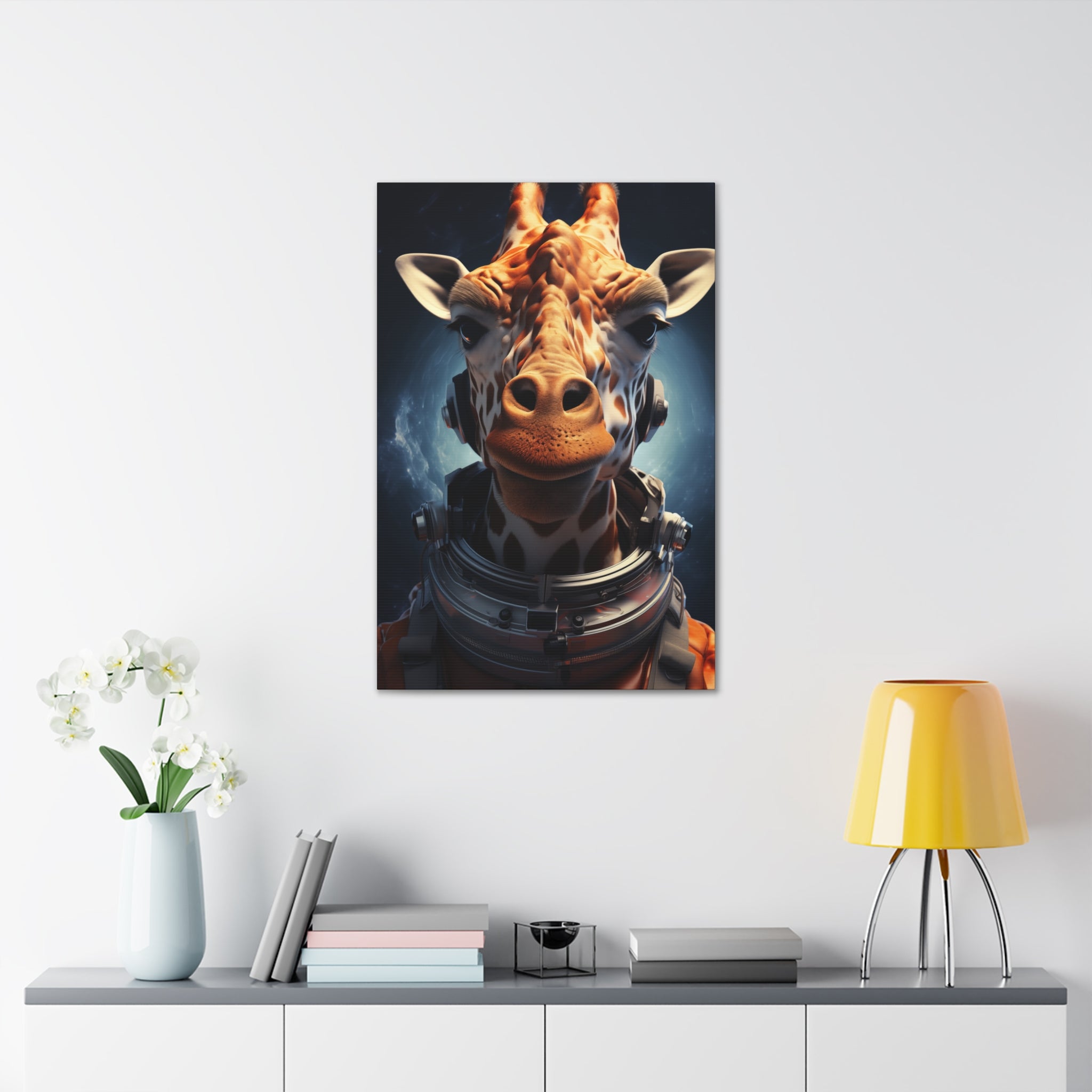 AstroGiraffe 1 Canvas Wall Art - SynthFrame