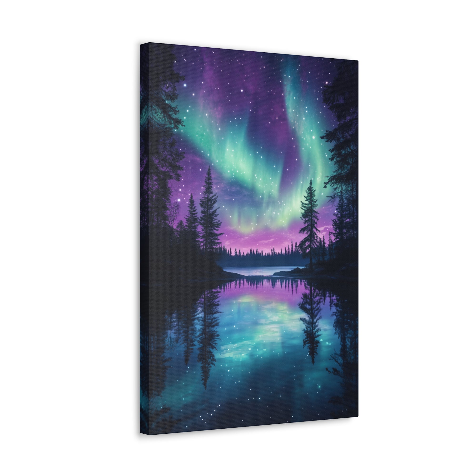 Northern Lights Wonder Canvas Wall Art - SynthFrame