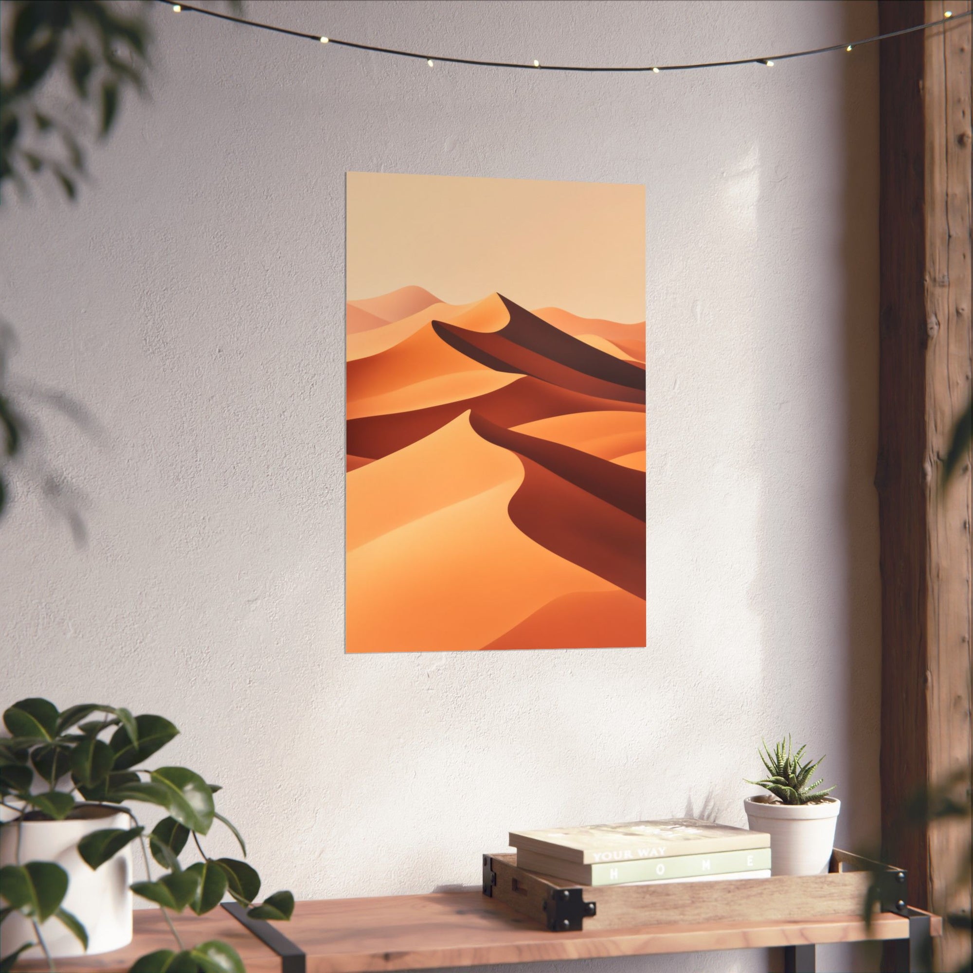 Minimalist Desert Dunes Poster Wall Art - SynthFrame