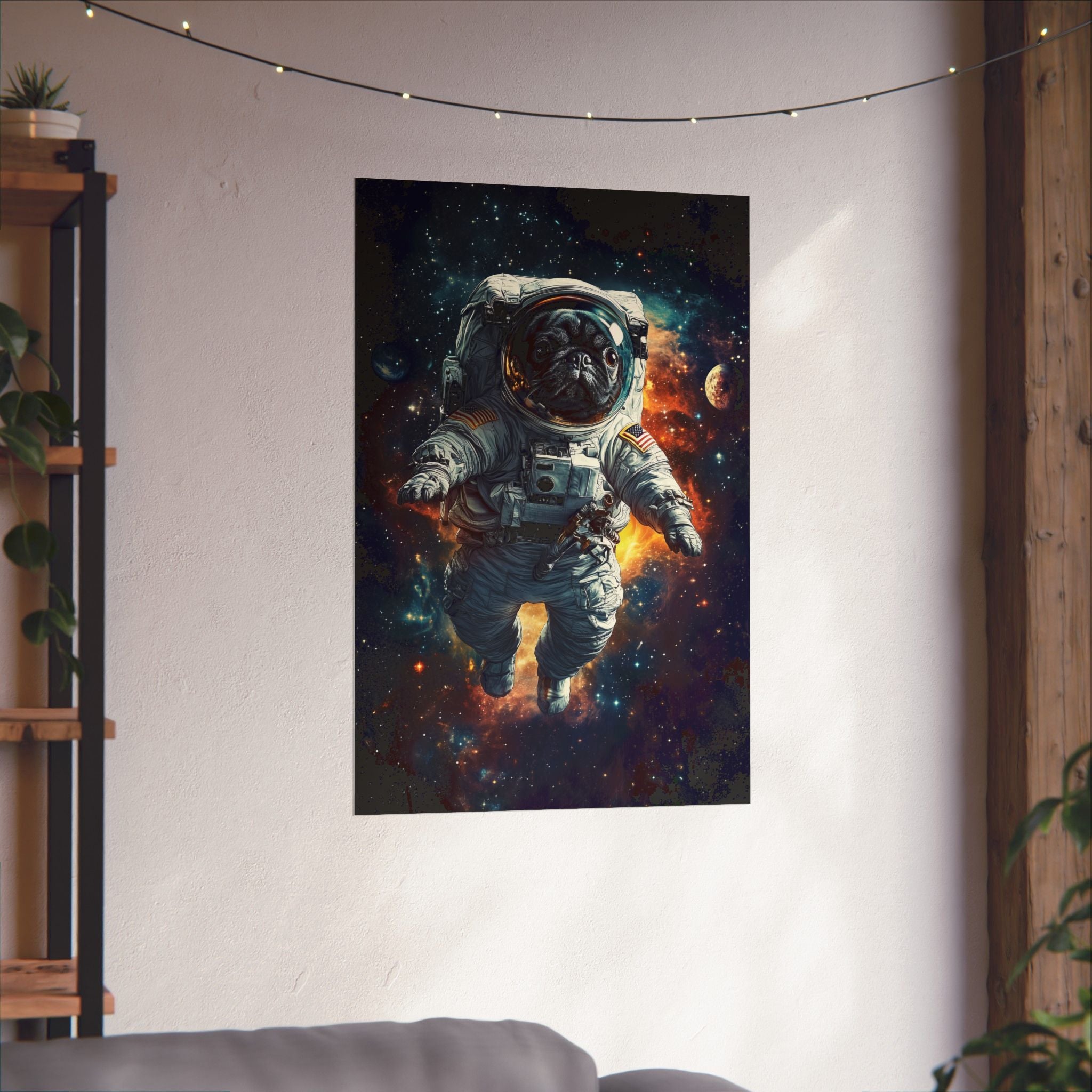 Cosmic Pug Poster