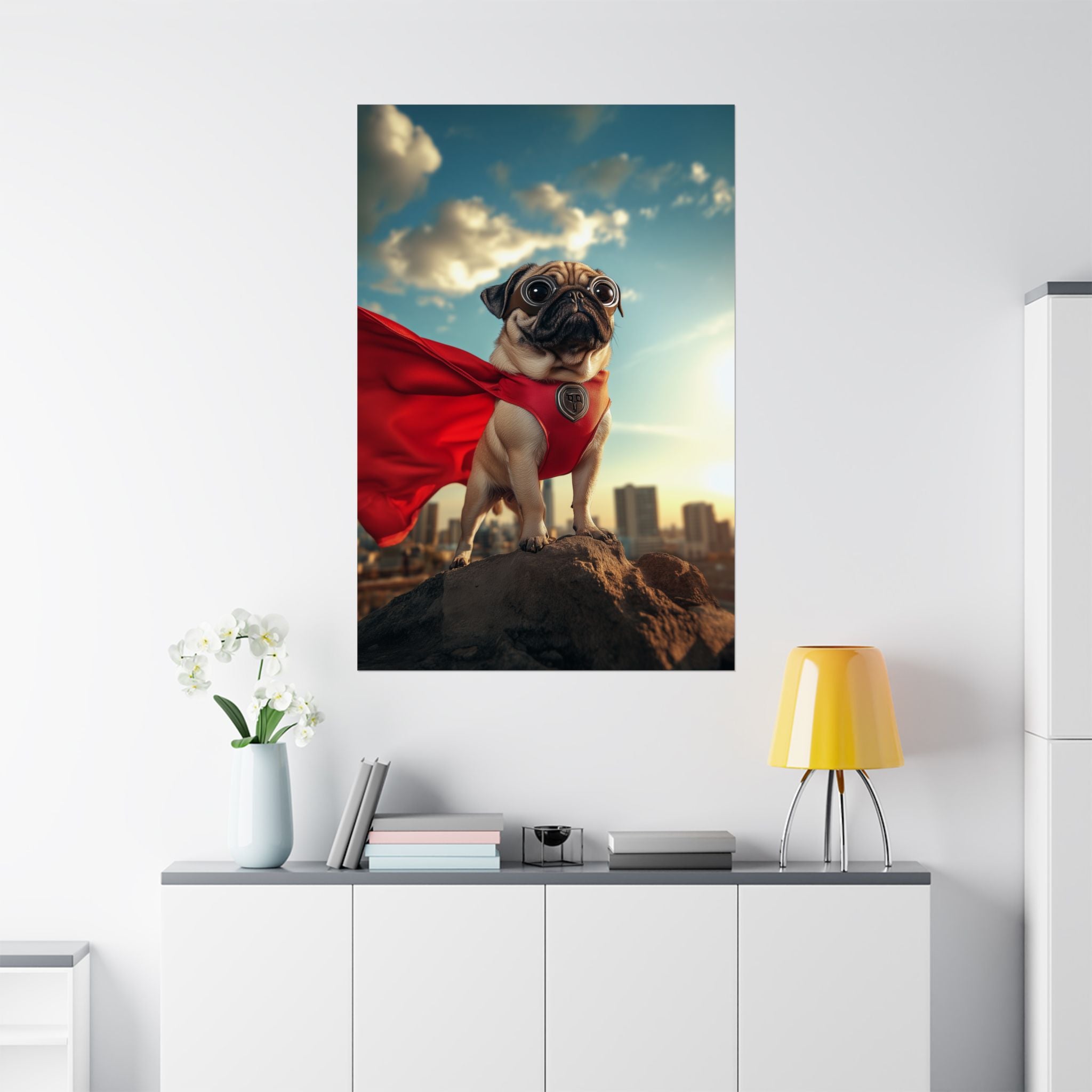 Superhero Pug Poster