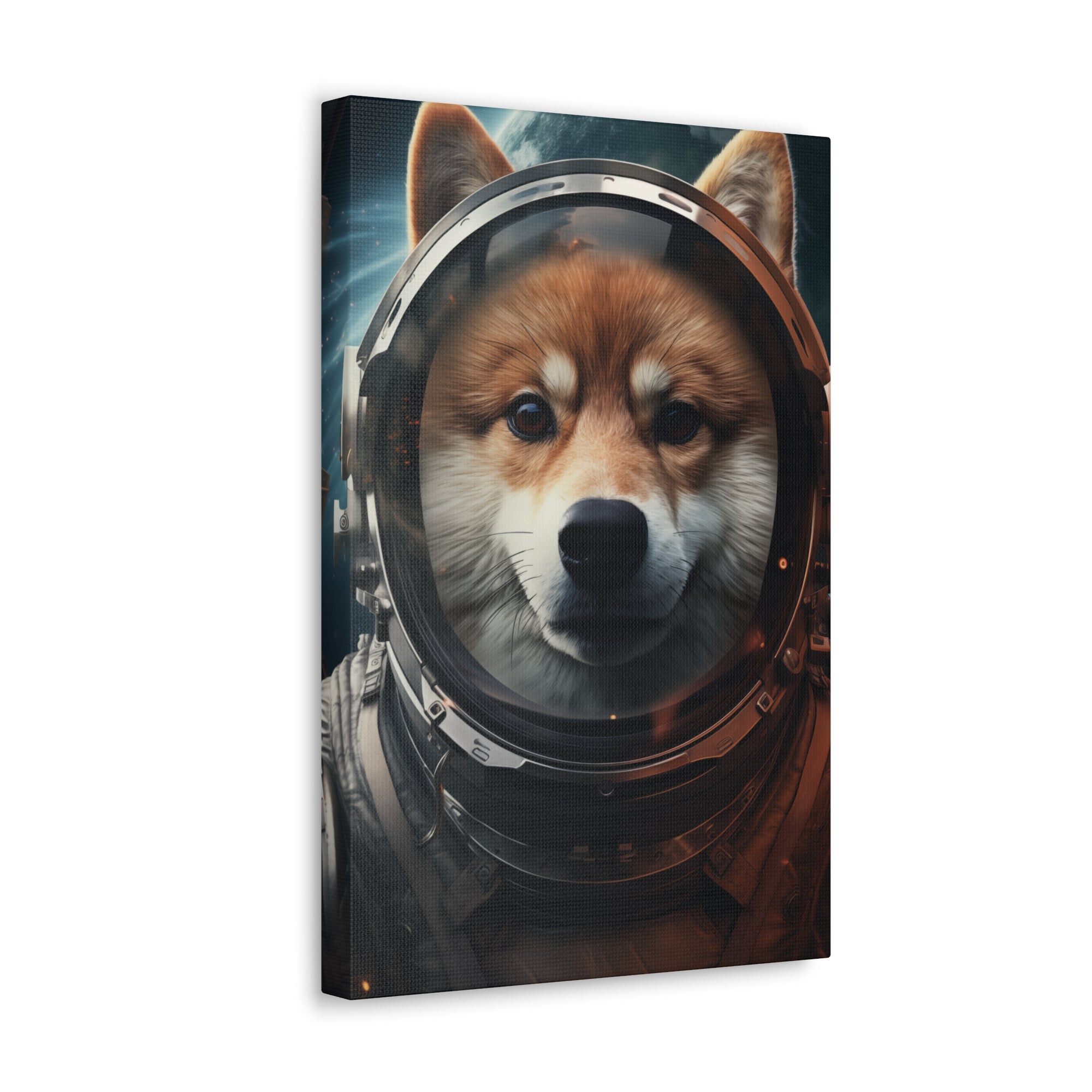 AstroDog 2 Canvas Wall Art - SynthFrame