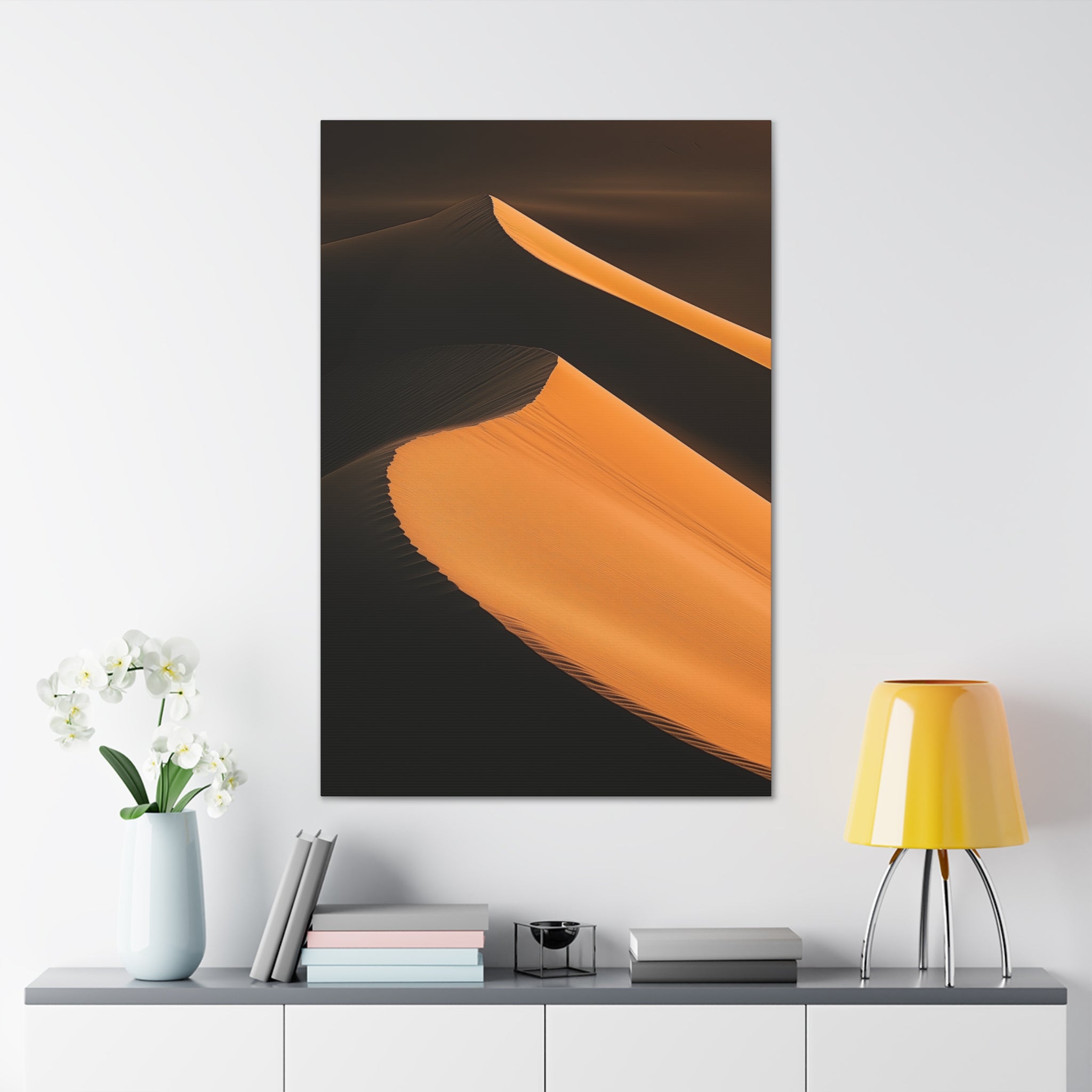 Minimalist Desert Dunes Canvas Wall Art - SynthFrame