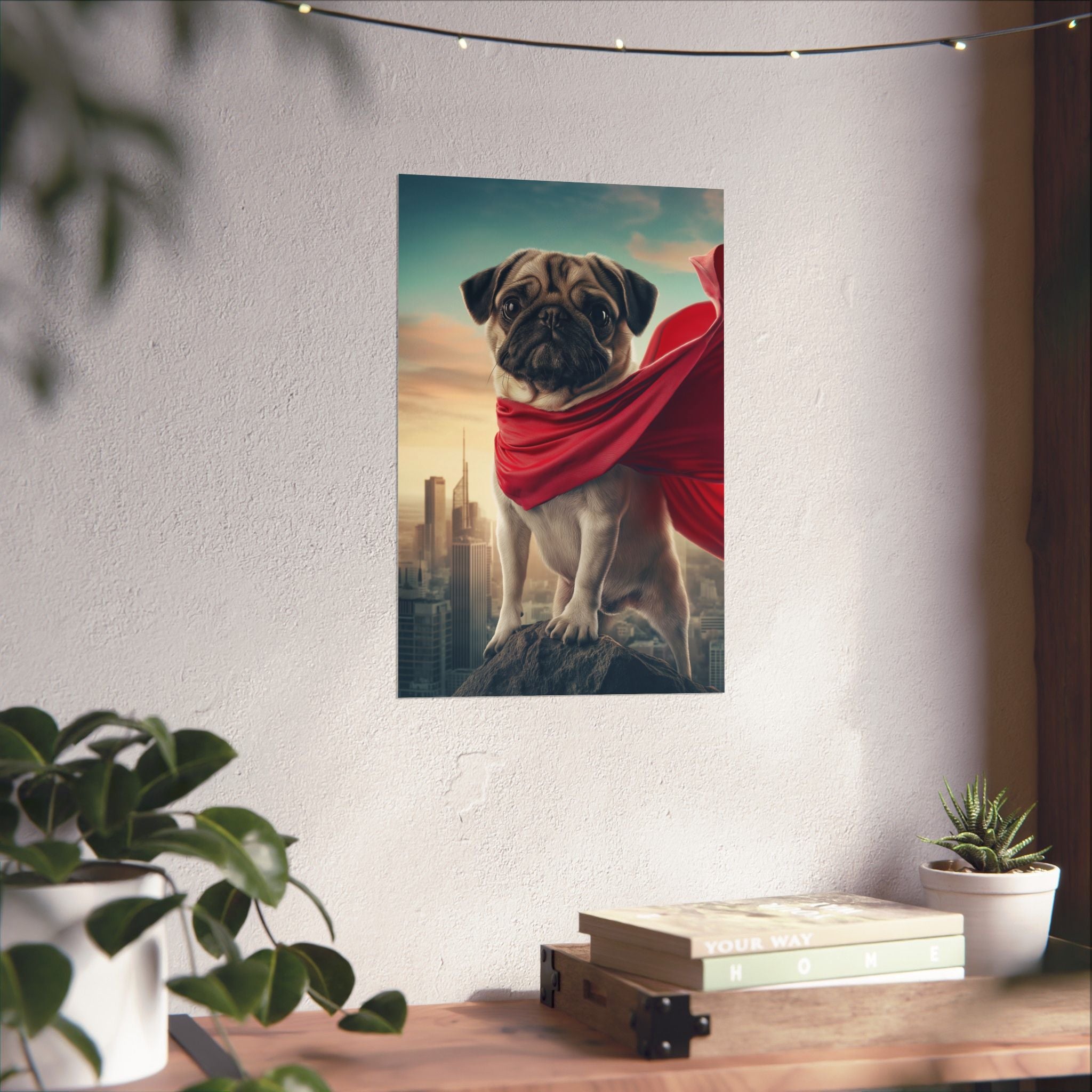 Superhero Pug Poster