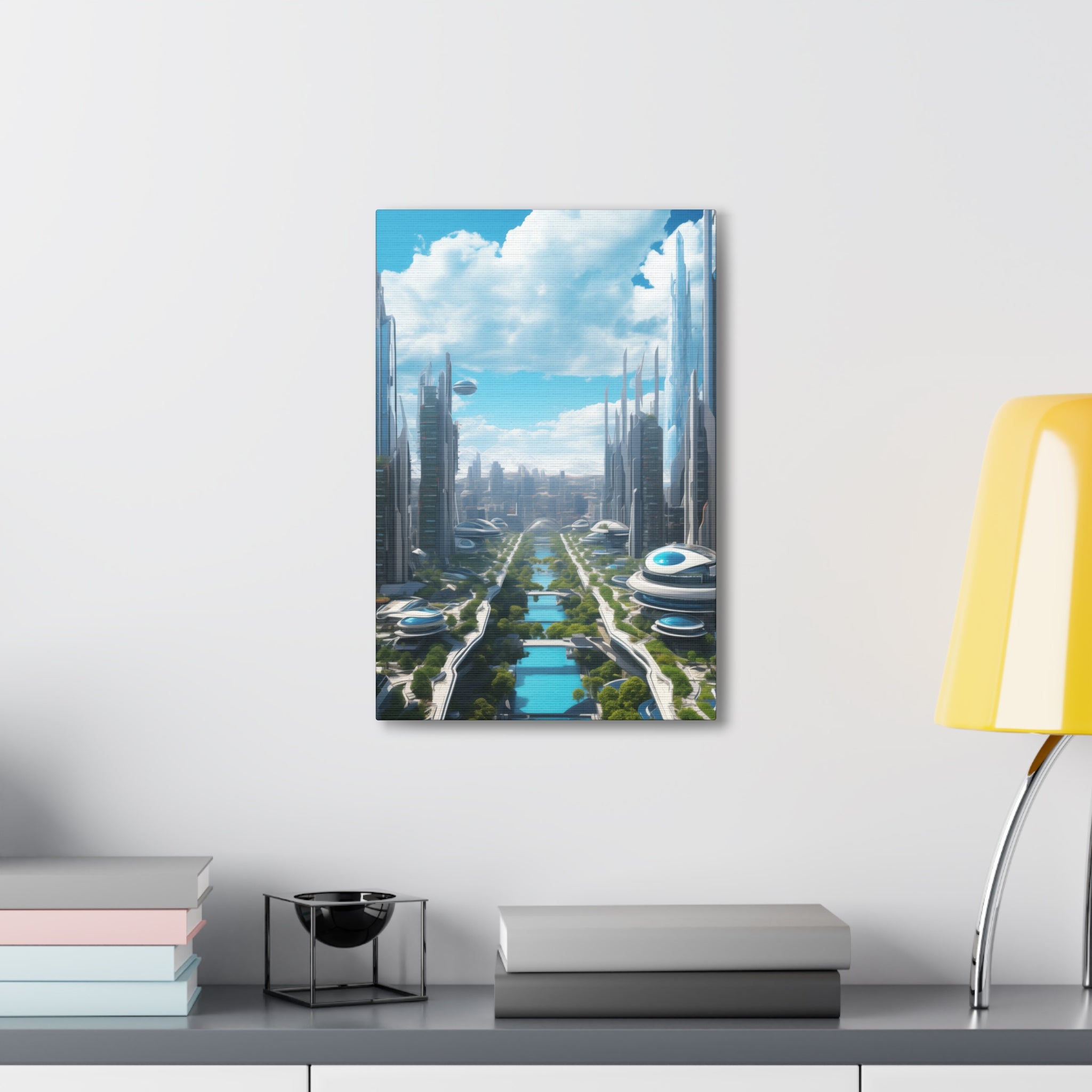 Futuristic Eco City 3 Canvas Wall Art - SynthFrame