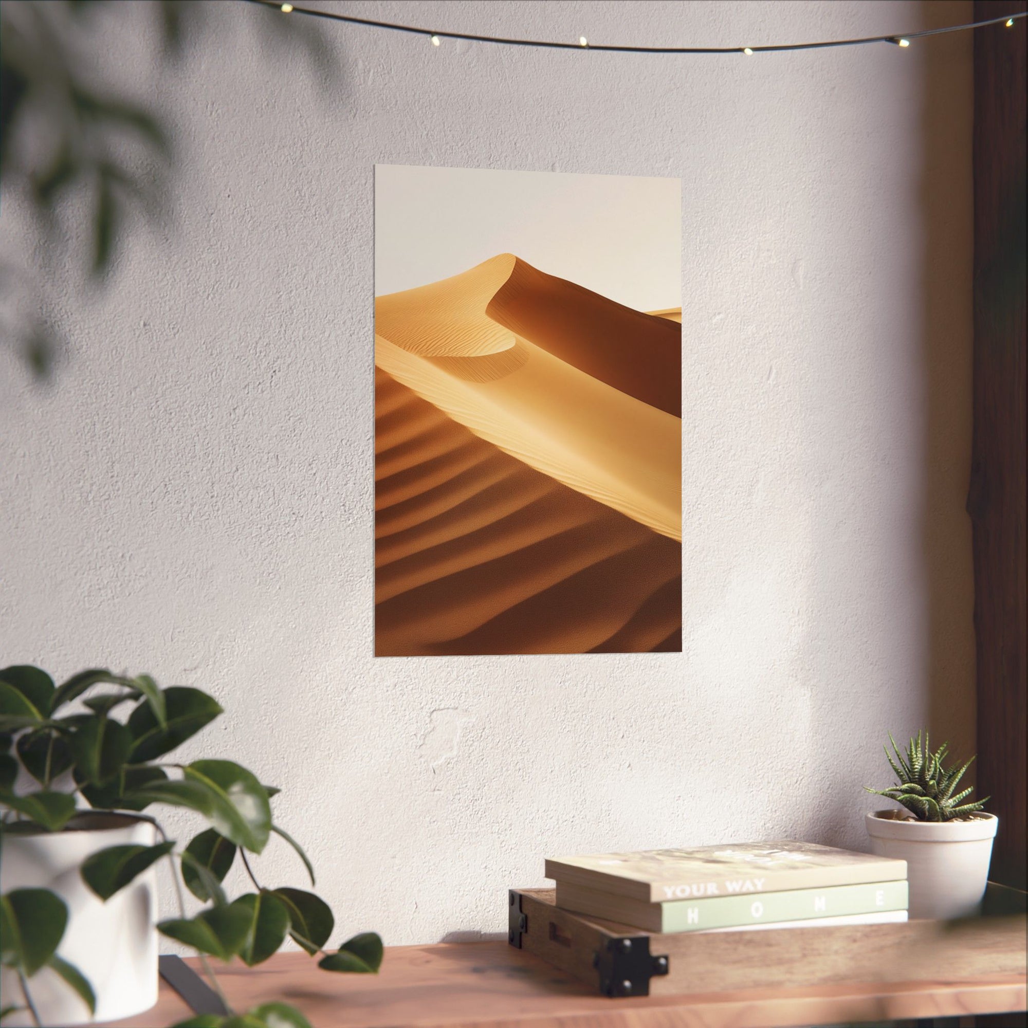 Minimalist Desert Dunes Poster Wall Art - SynthFrame