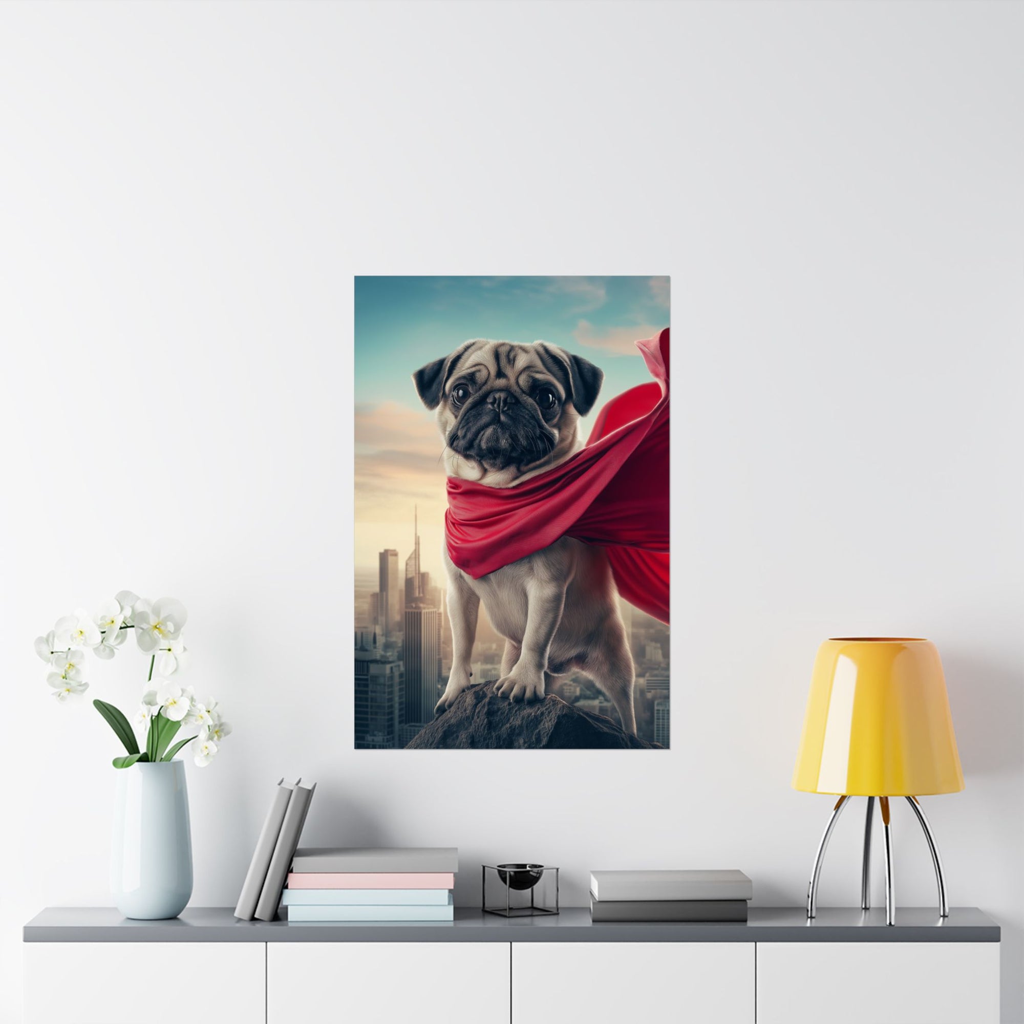 Superhero Pug Poster