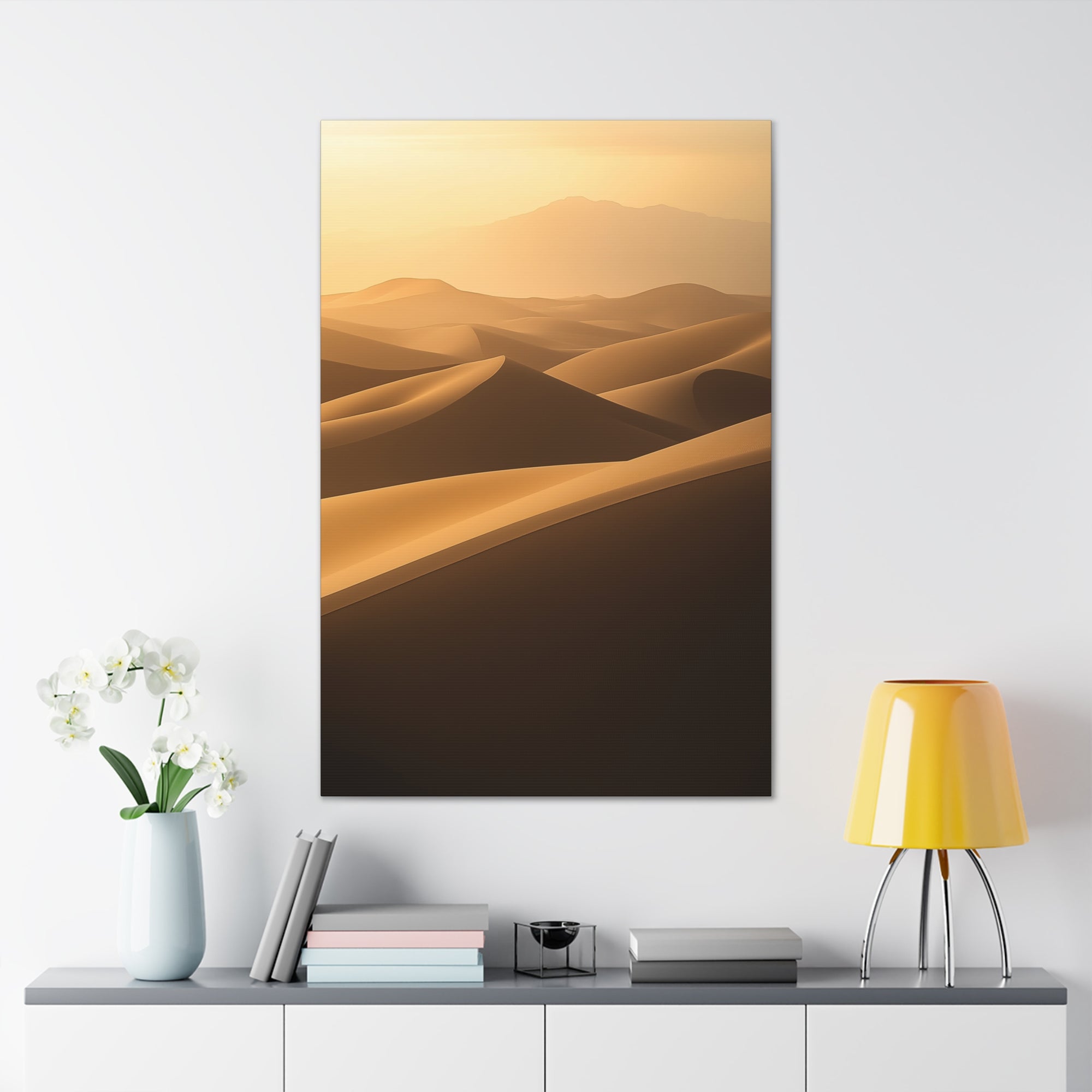 Minimalist Desert Dunes Canvas Wall Art - SynthFrame