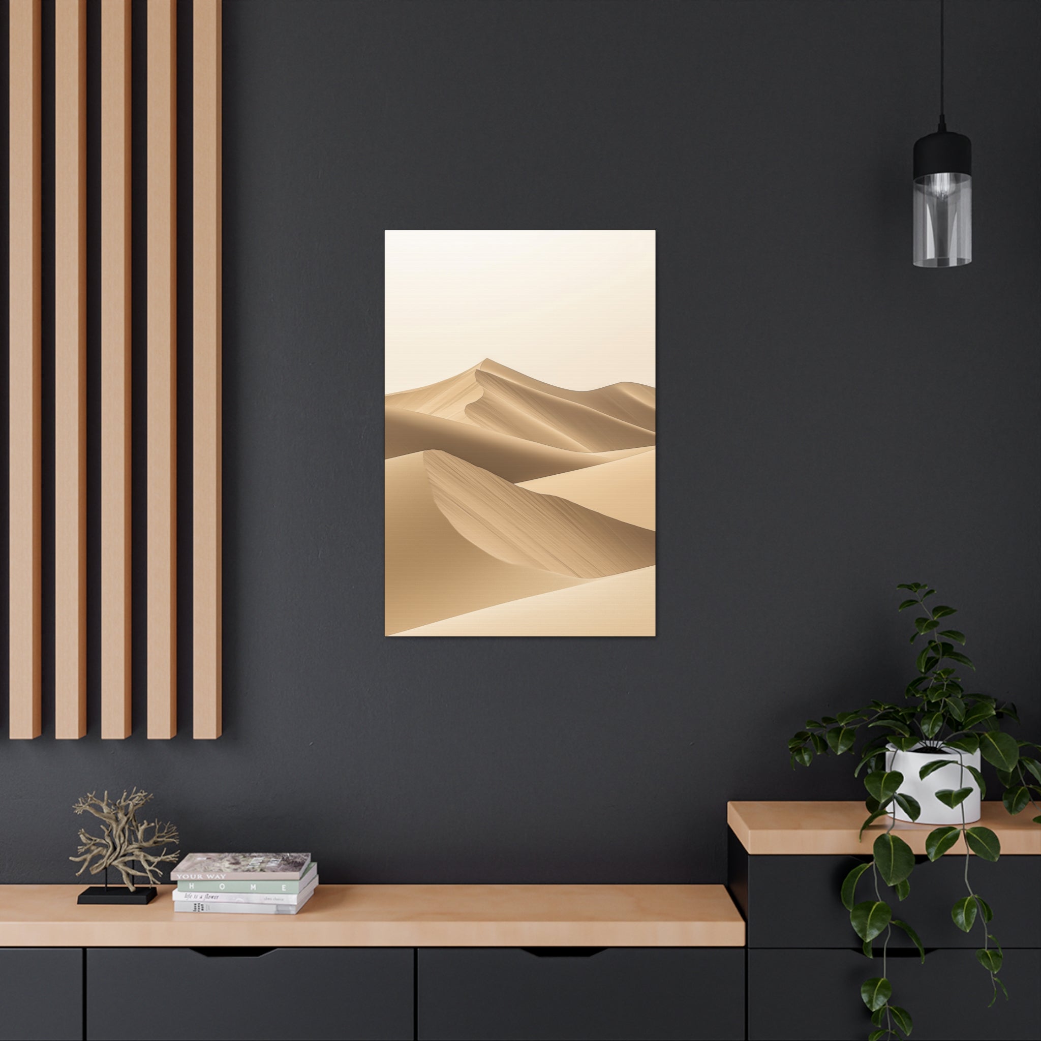 Minimalist Desert Dunes Canvas Wall Art - SynthFrame