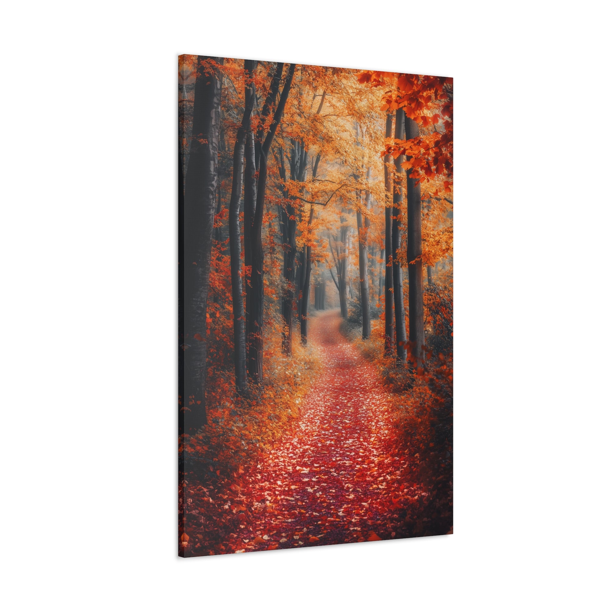 Autumn Forest Path Canvas Wall Art - SynthFrame