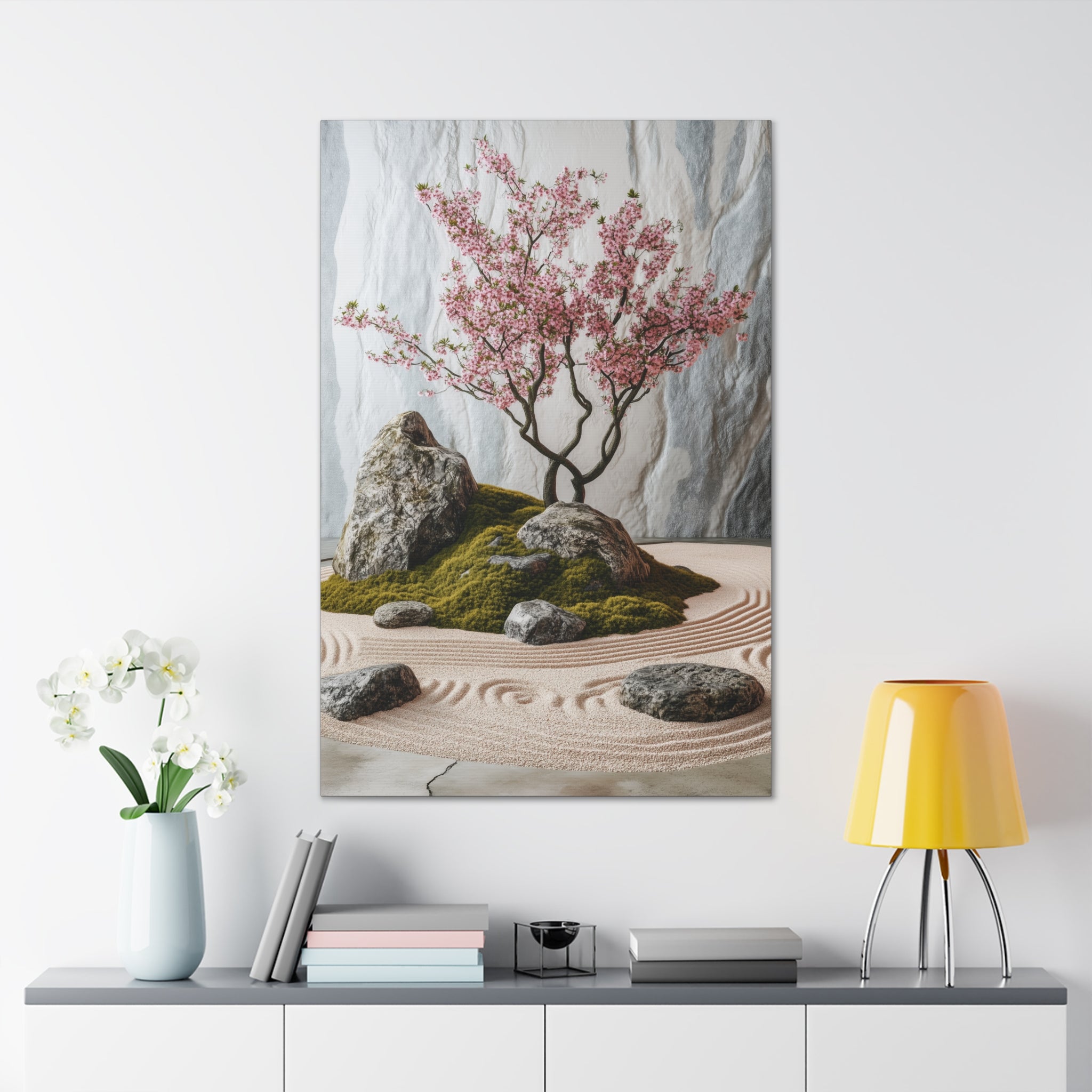 Zen Japanese Garden Canvas Wall Art - SynthFrame