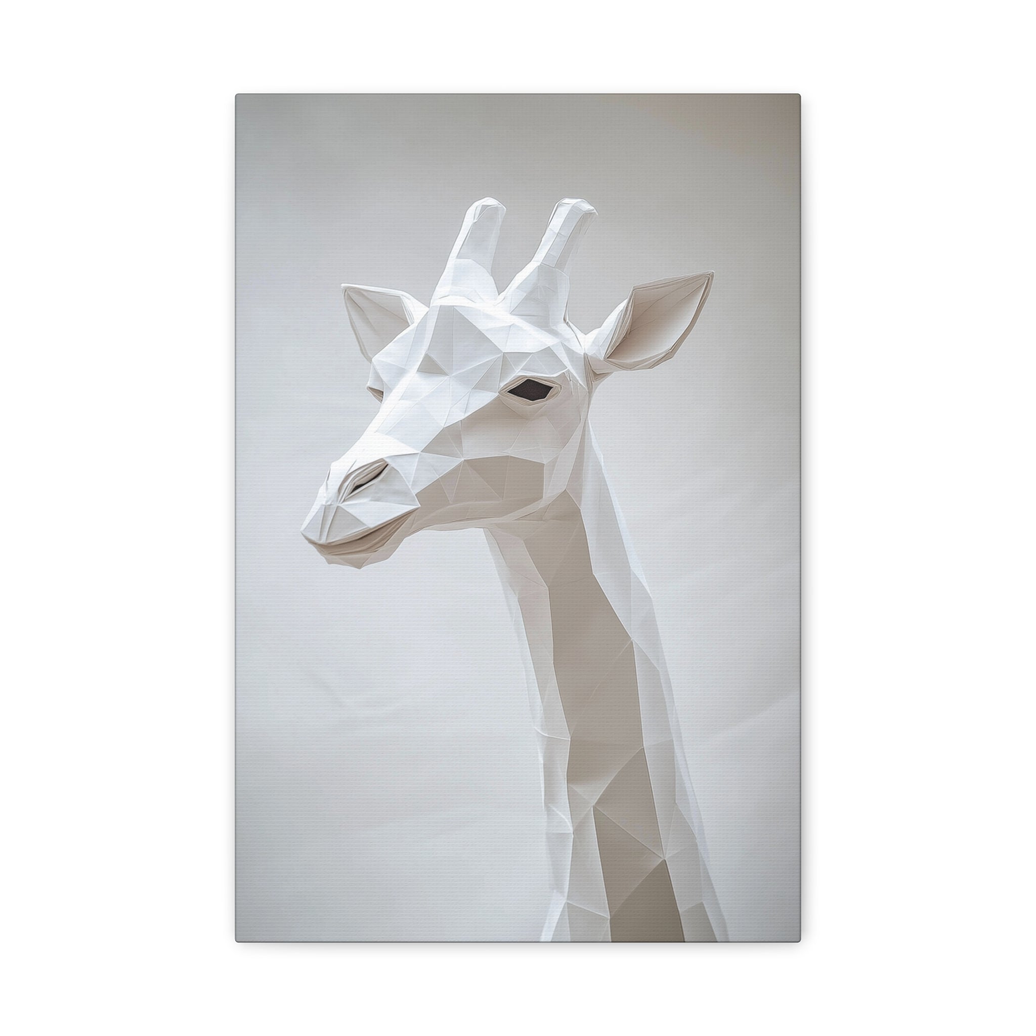 Folded Giraffe Canvas Wall Art - SynthFrame