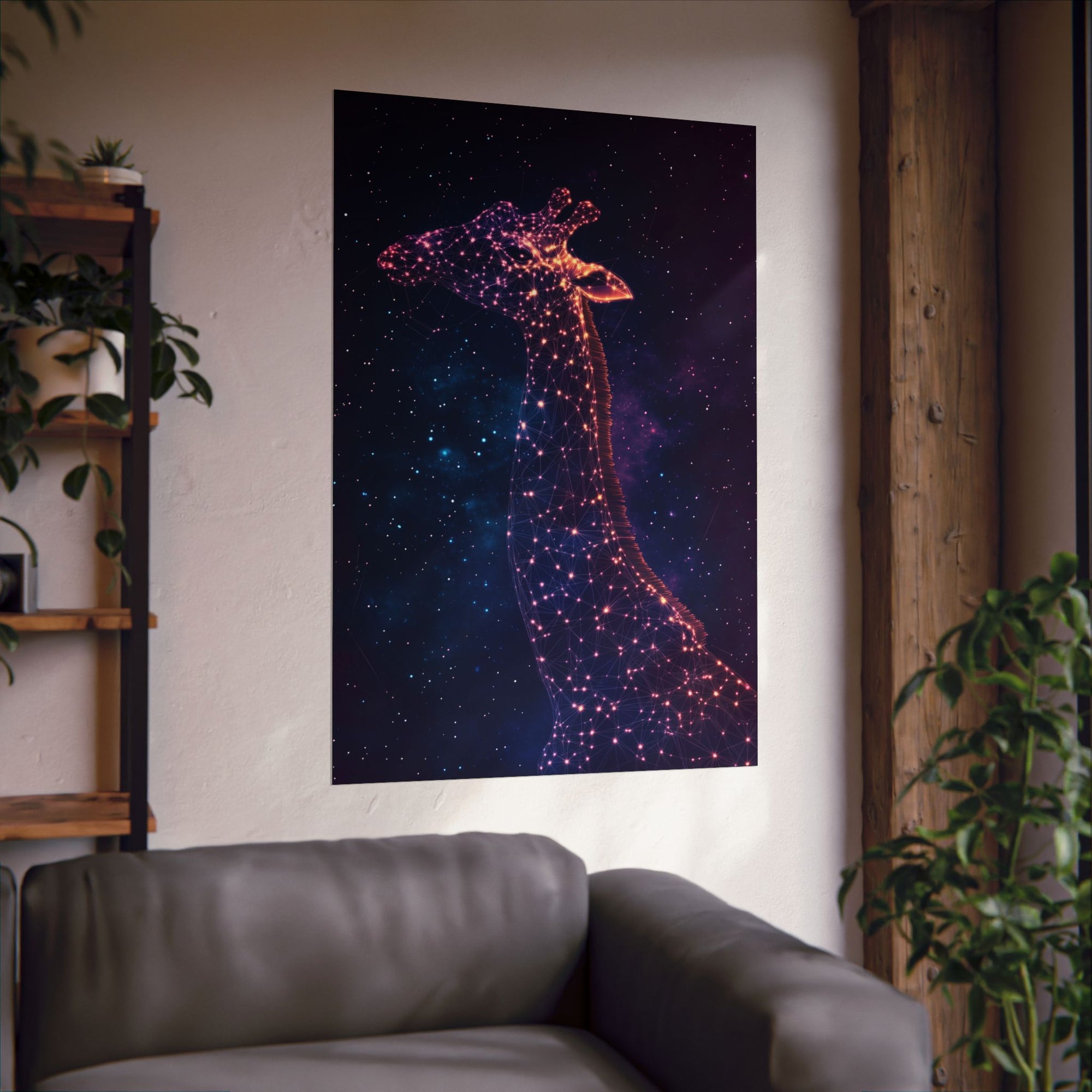 Constellation Giraffe Poster