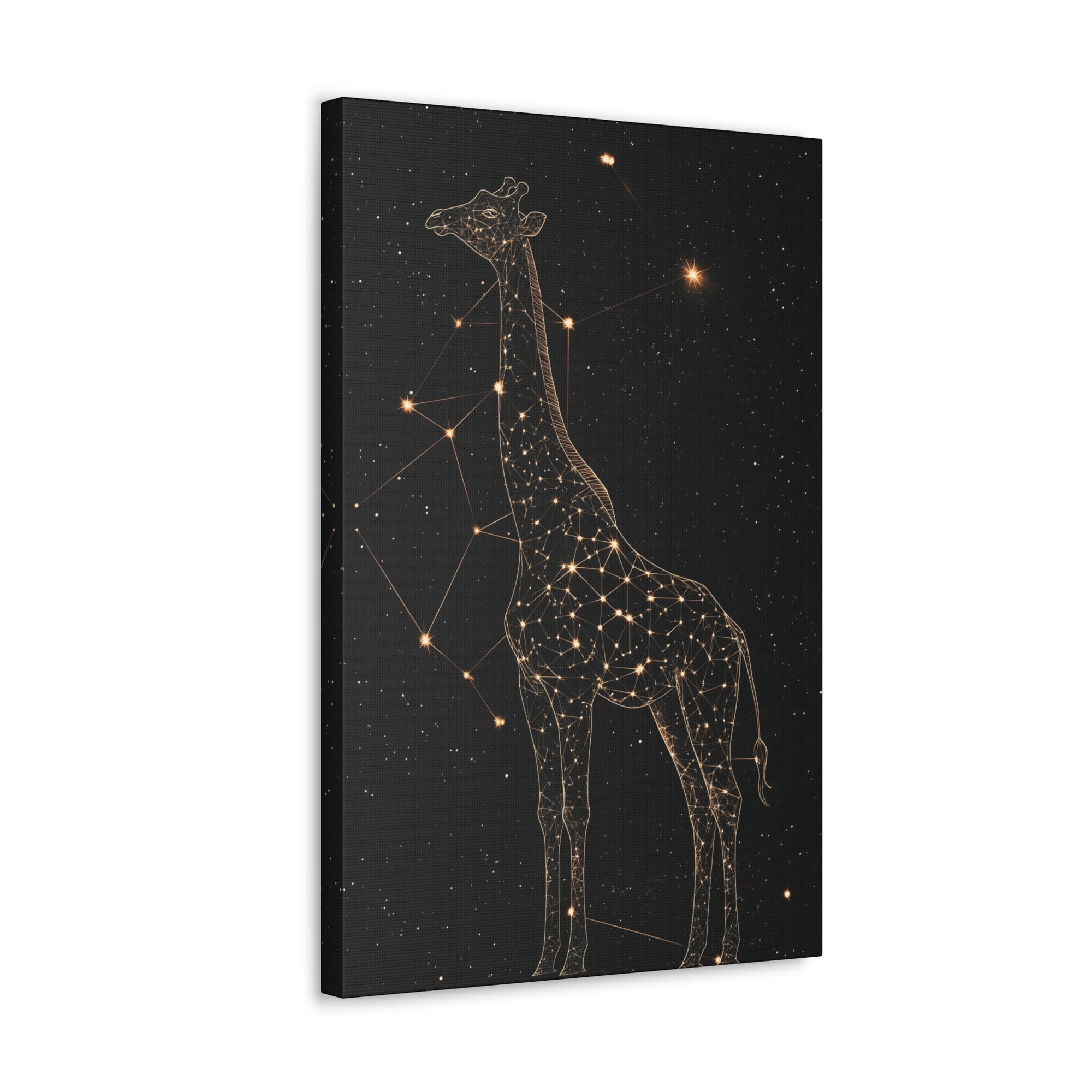 Constellation Giraffe Canvas Wall Art - SynthFrame