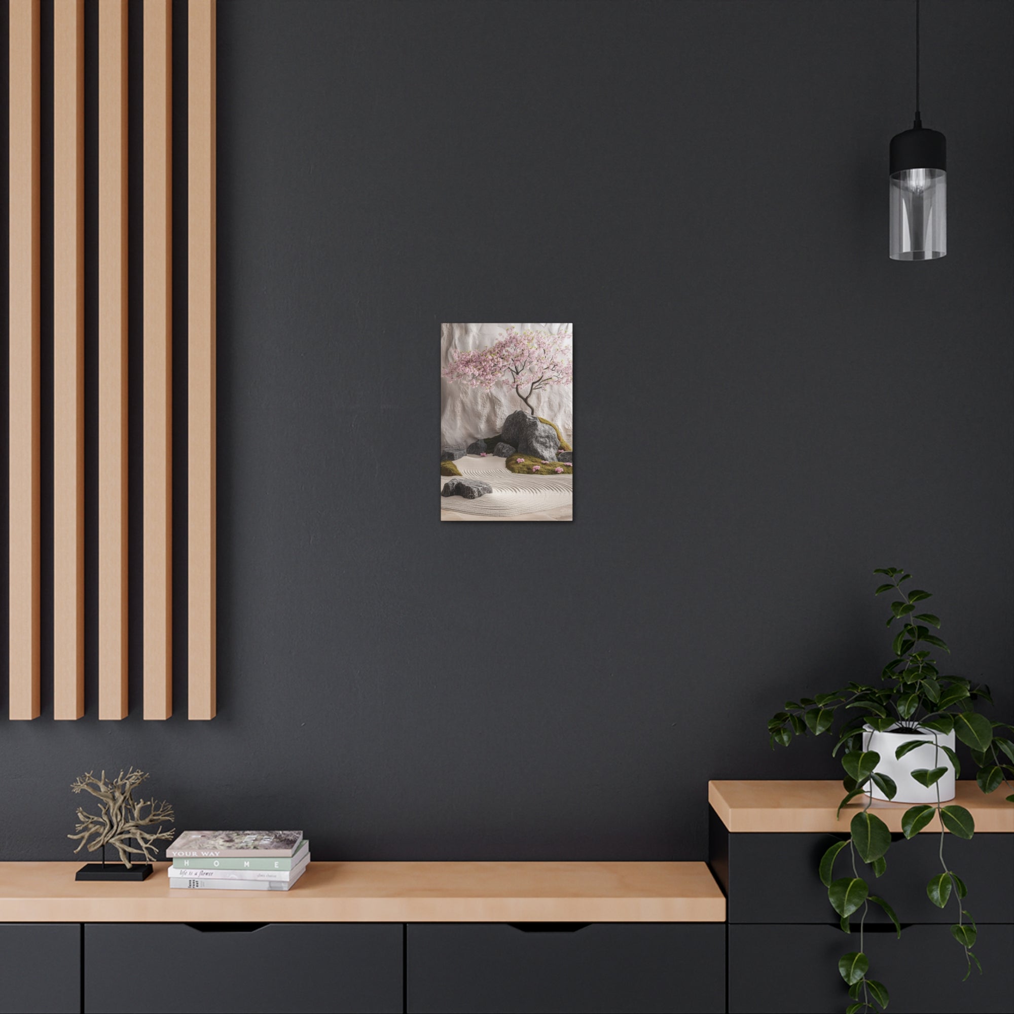 Zen Japanese Garden Canvas Wall Art - SynthFrame