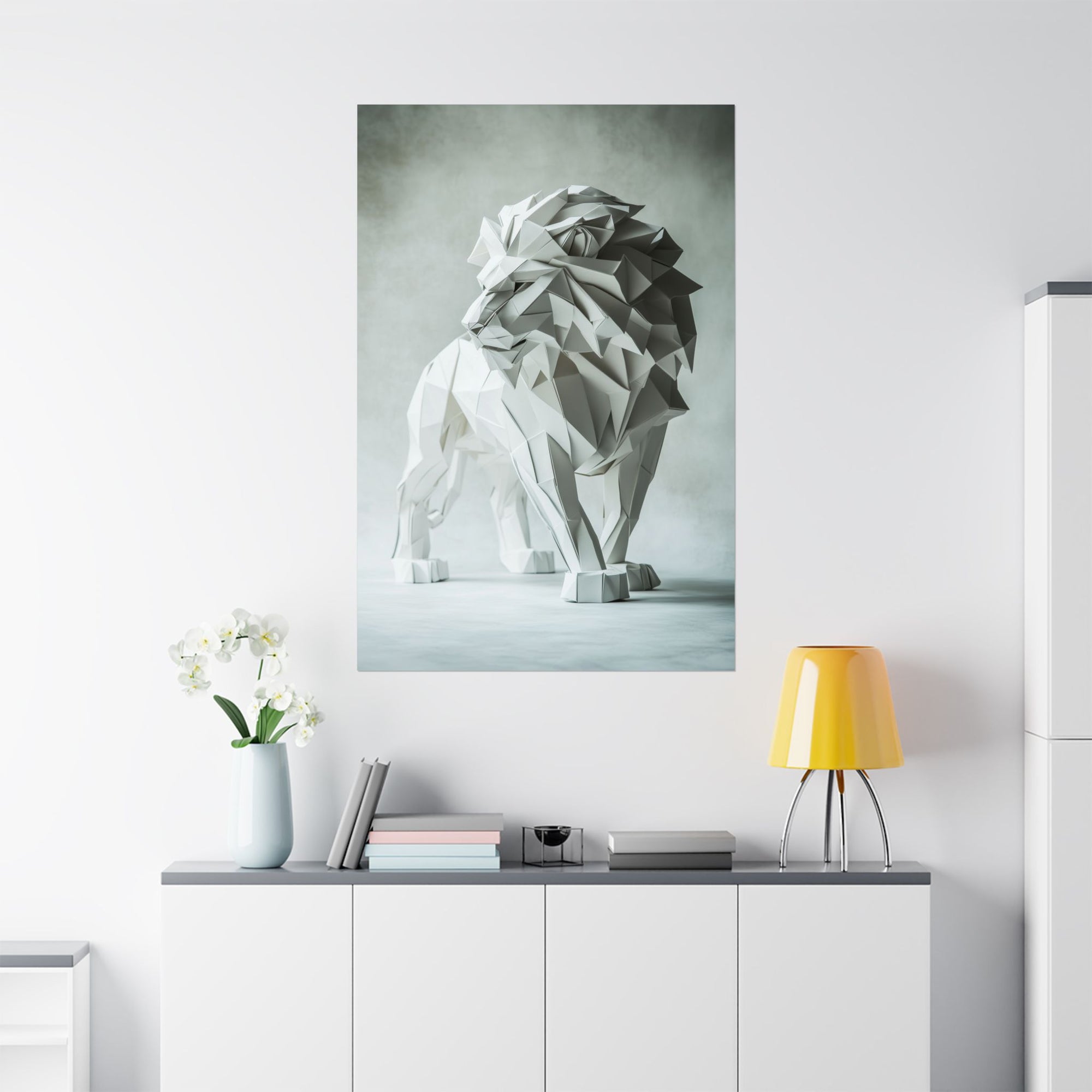 Folded Lion Poster