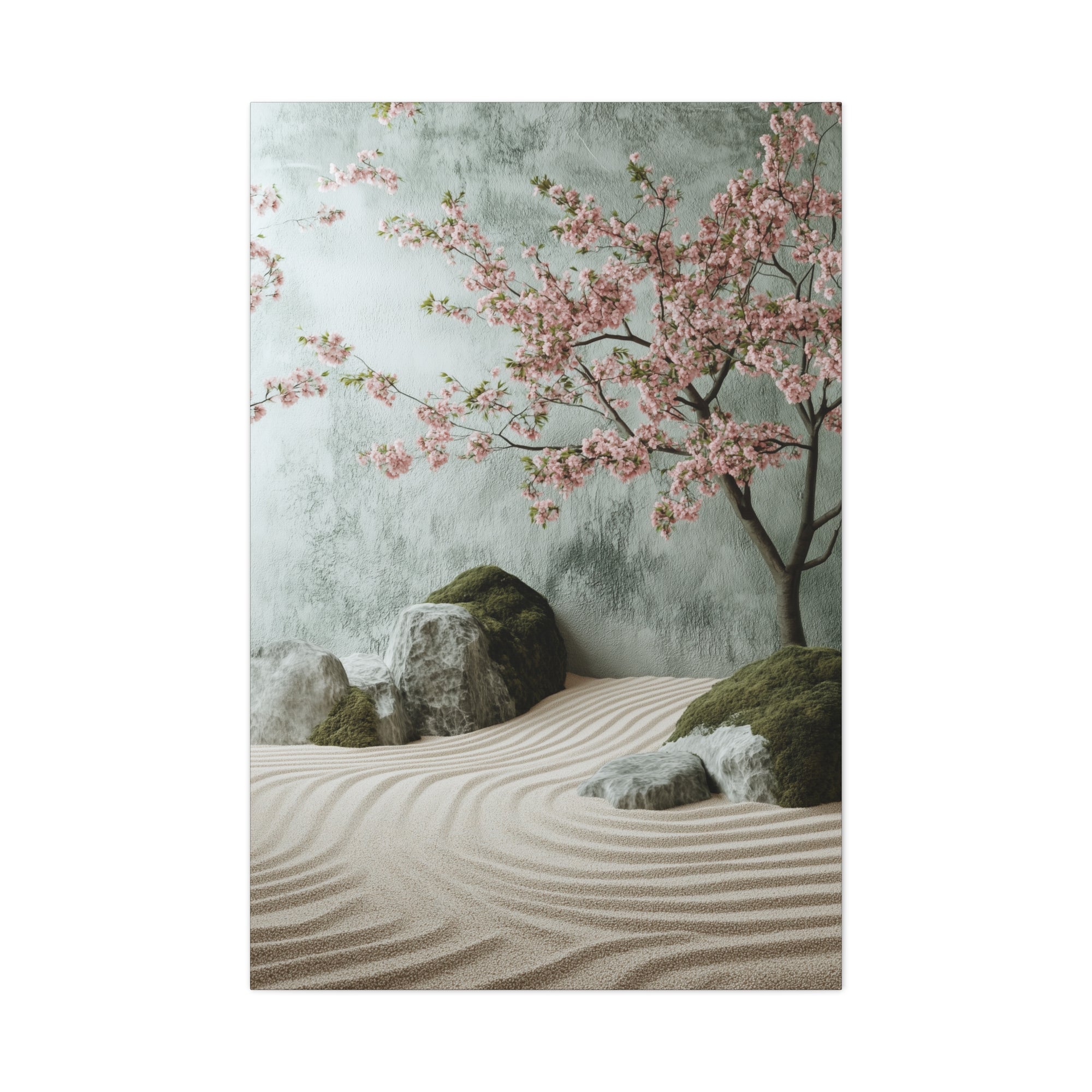 Zen Japanese Garden Canvas Wall Art - SynthFrame