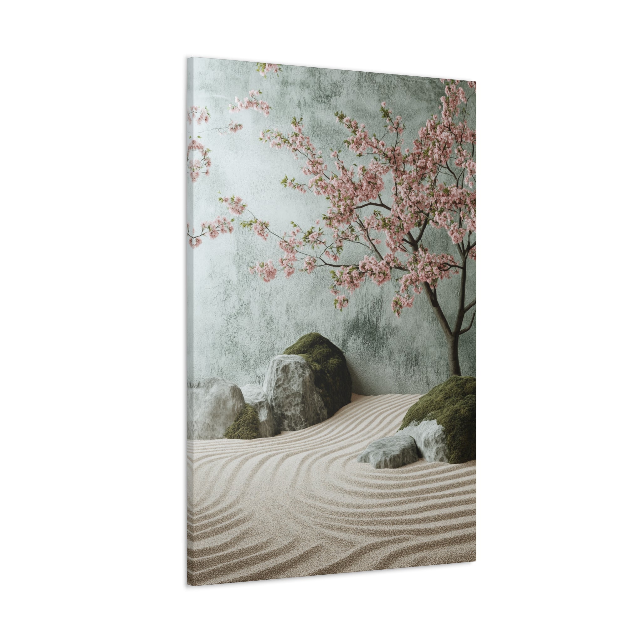 Zen Japanese Garden Canvas Wall Art - SynthFrame