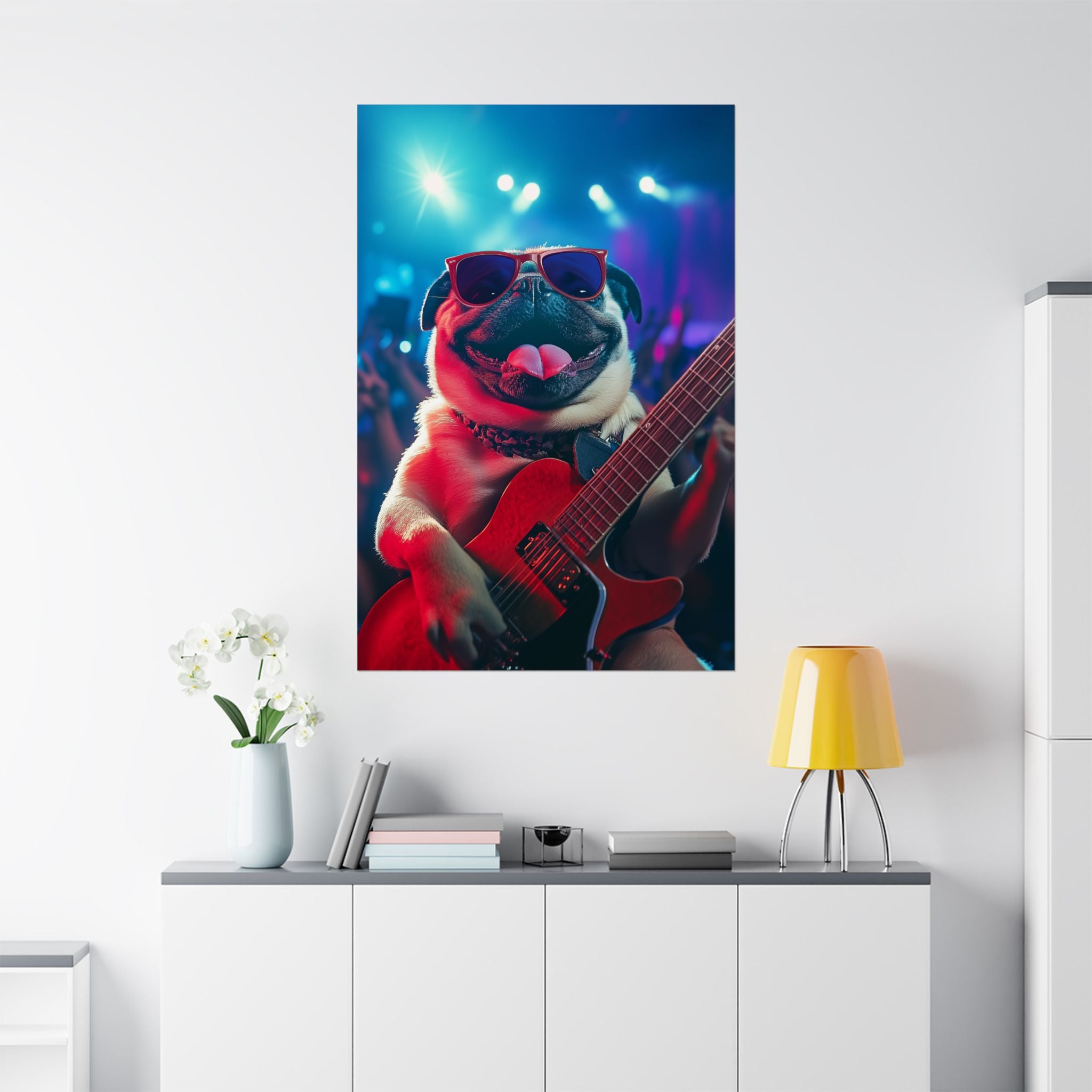 Rockstar Pug Poster