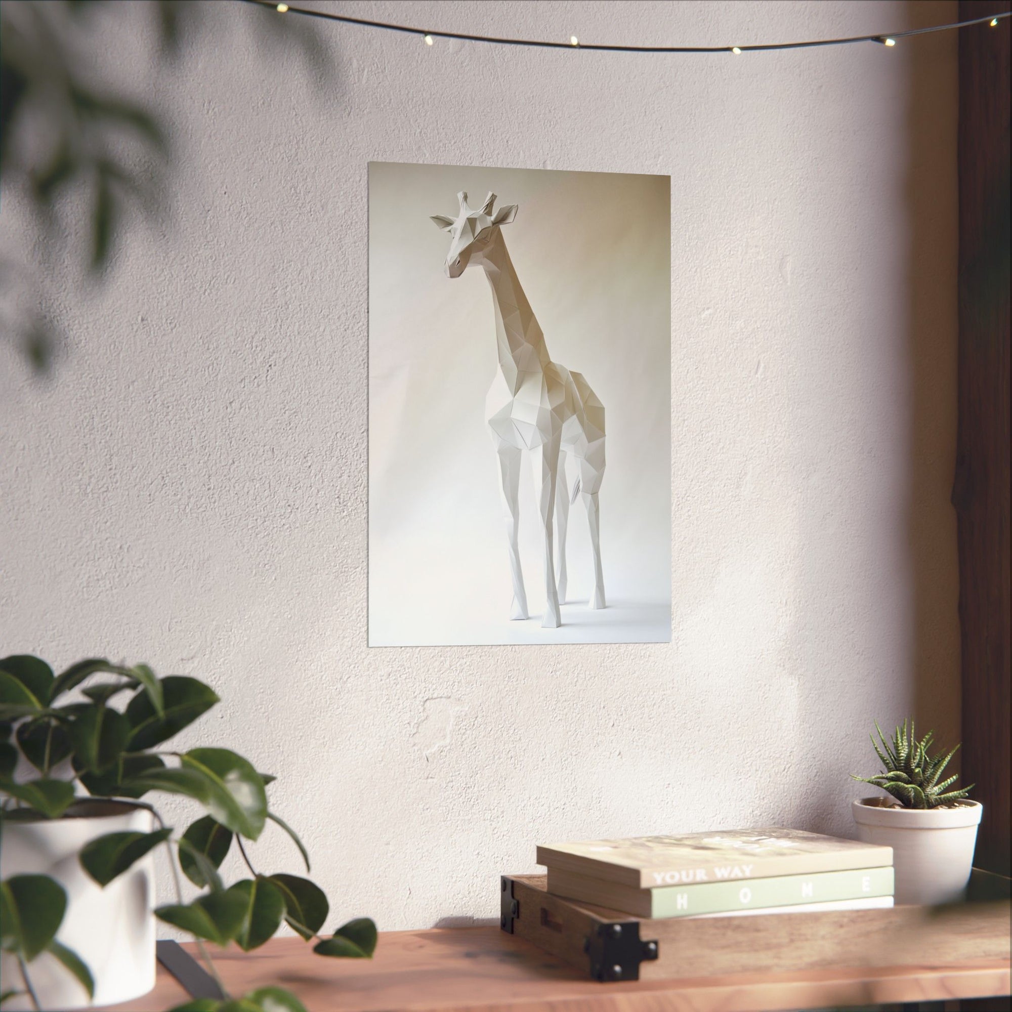 Folded Giraffe Poster