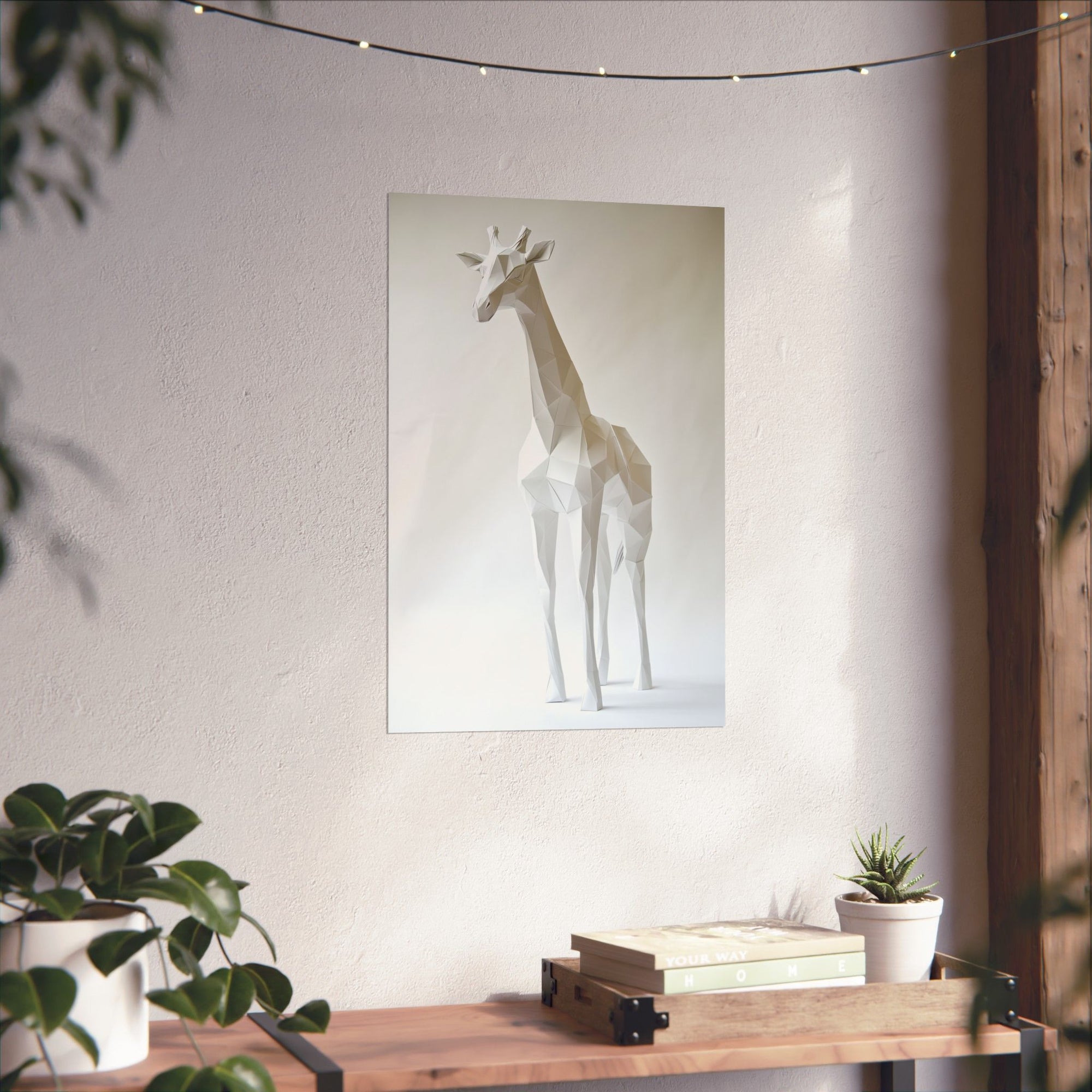 Folded Giraffe Poster