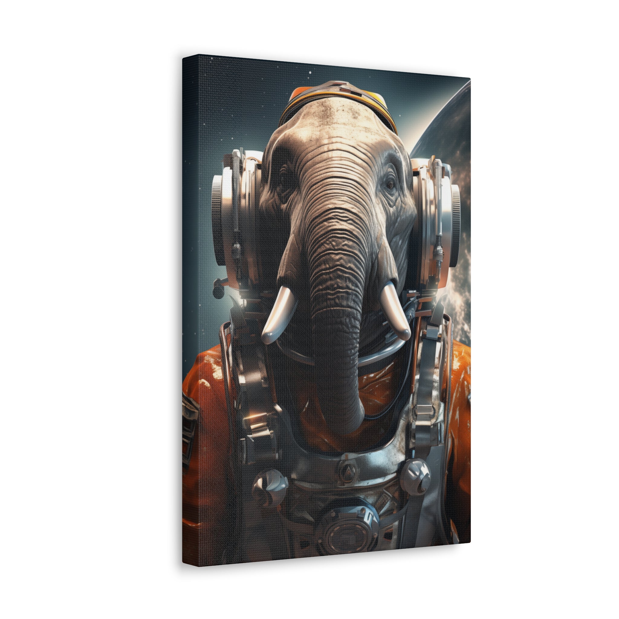 AstroElephant 1 Canvas Wall Art - SynthFrame