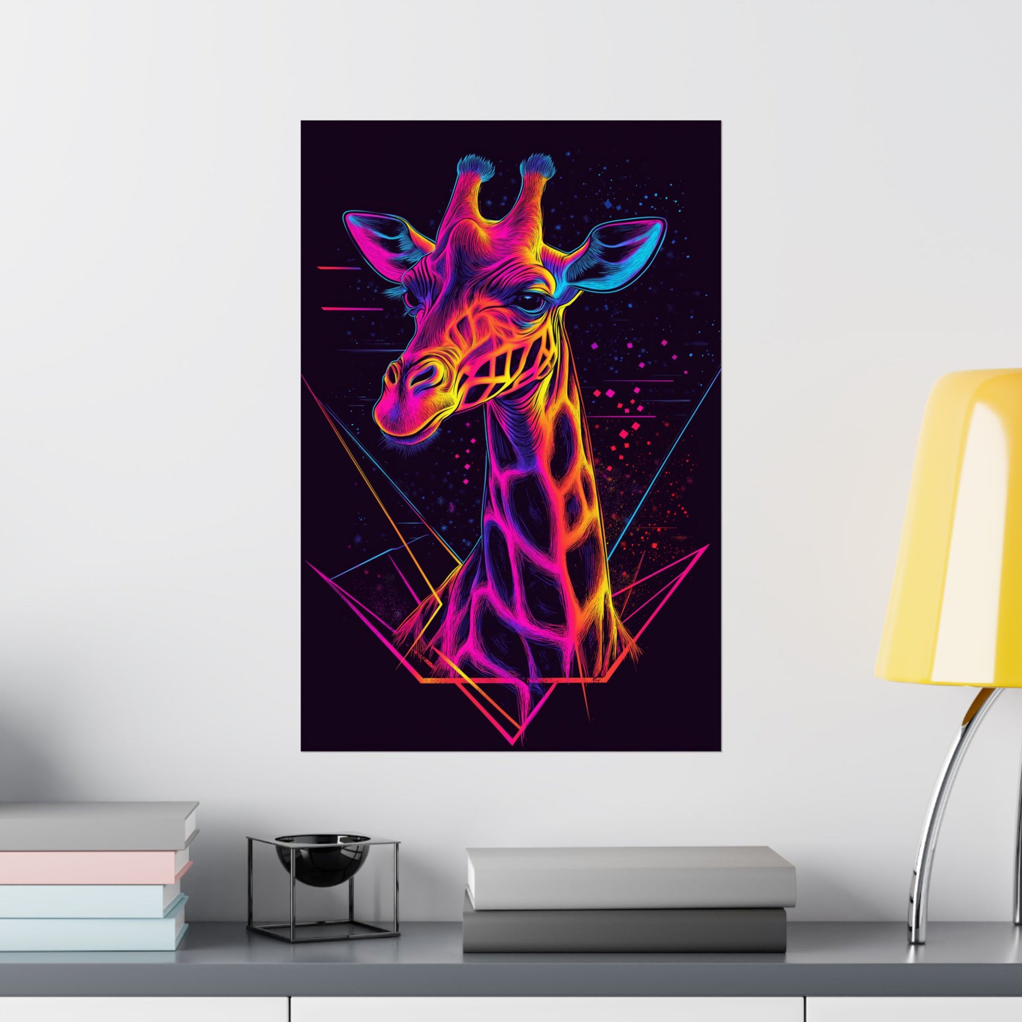 Neon Giraffe Poster