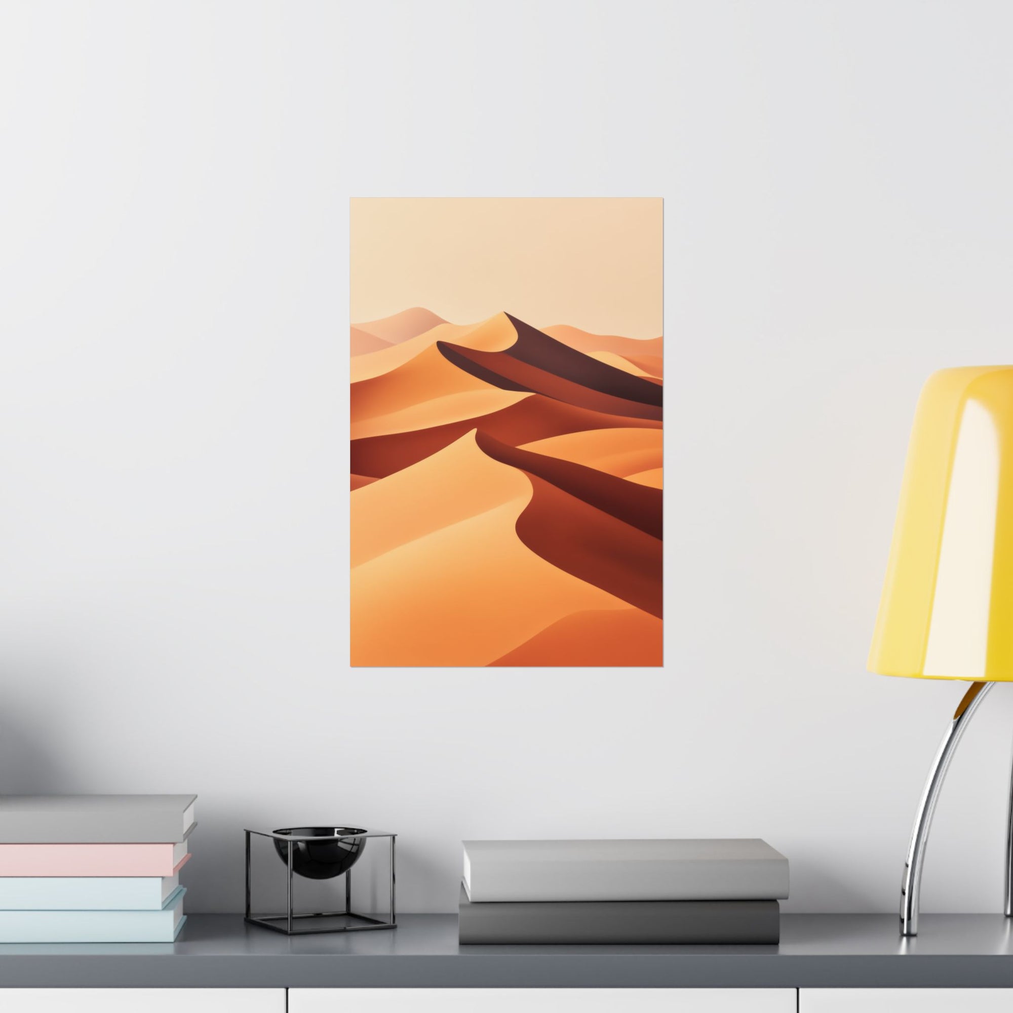 Minimalist Desert Dunes Poster Wall Art - SynthFrame