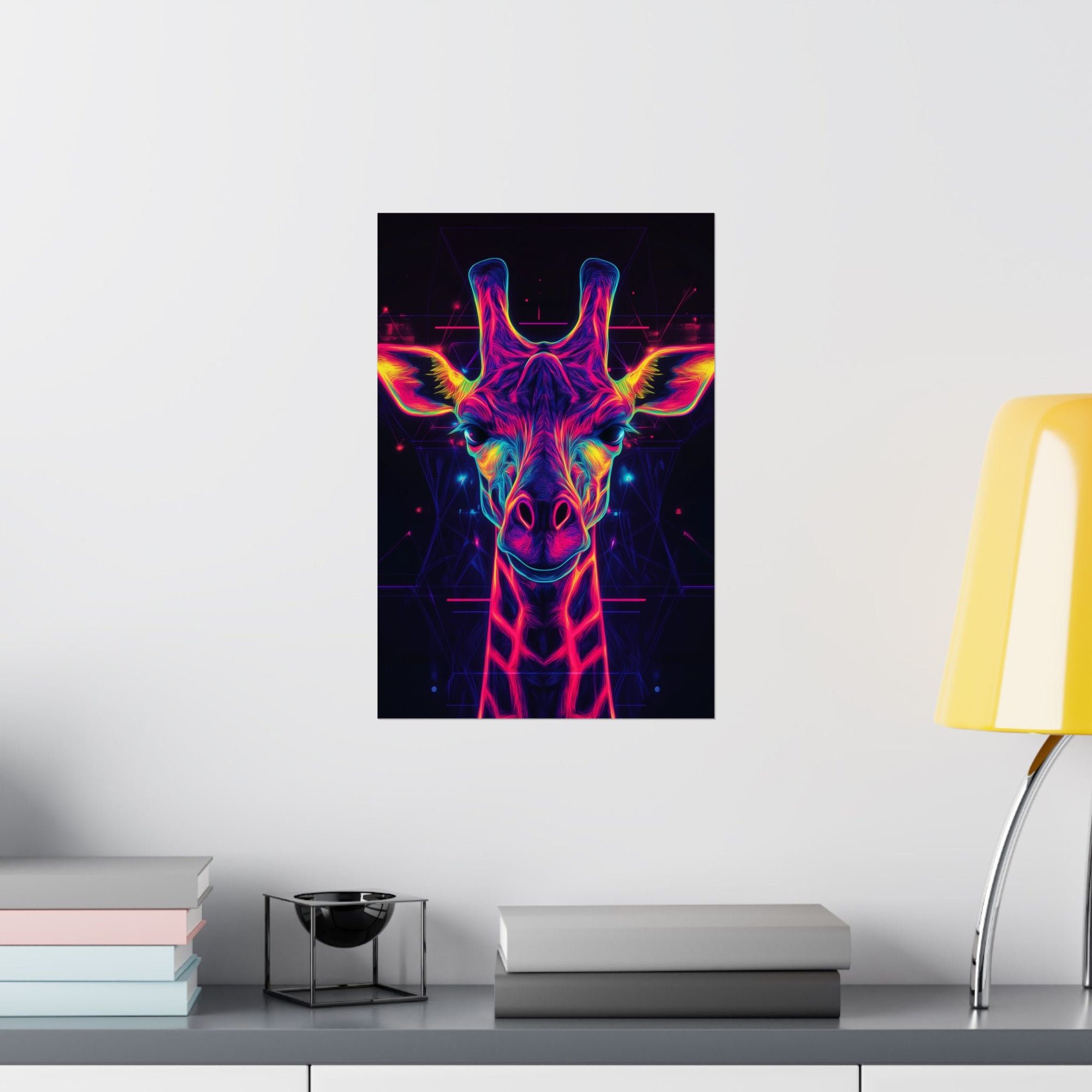 Neon Giraffe Poster