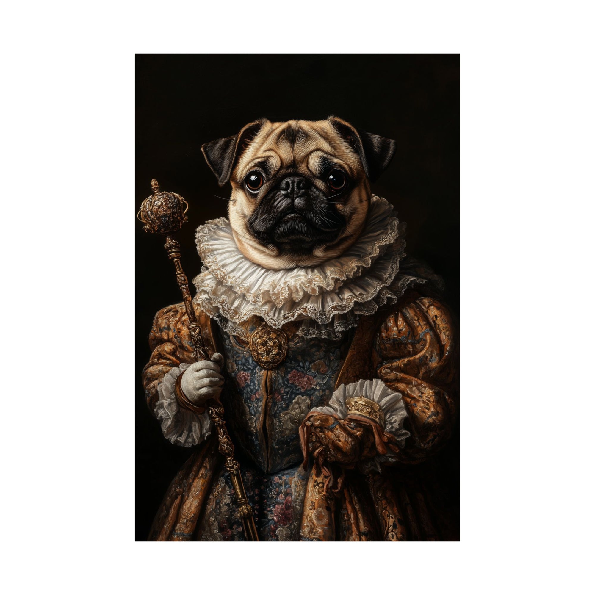 Renaissance Pug Poster