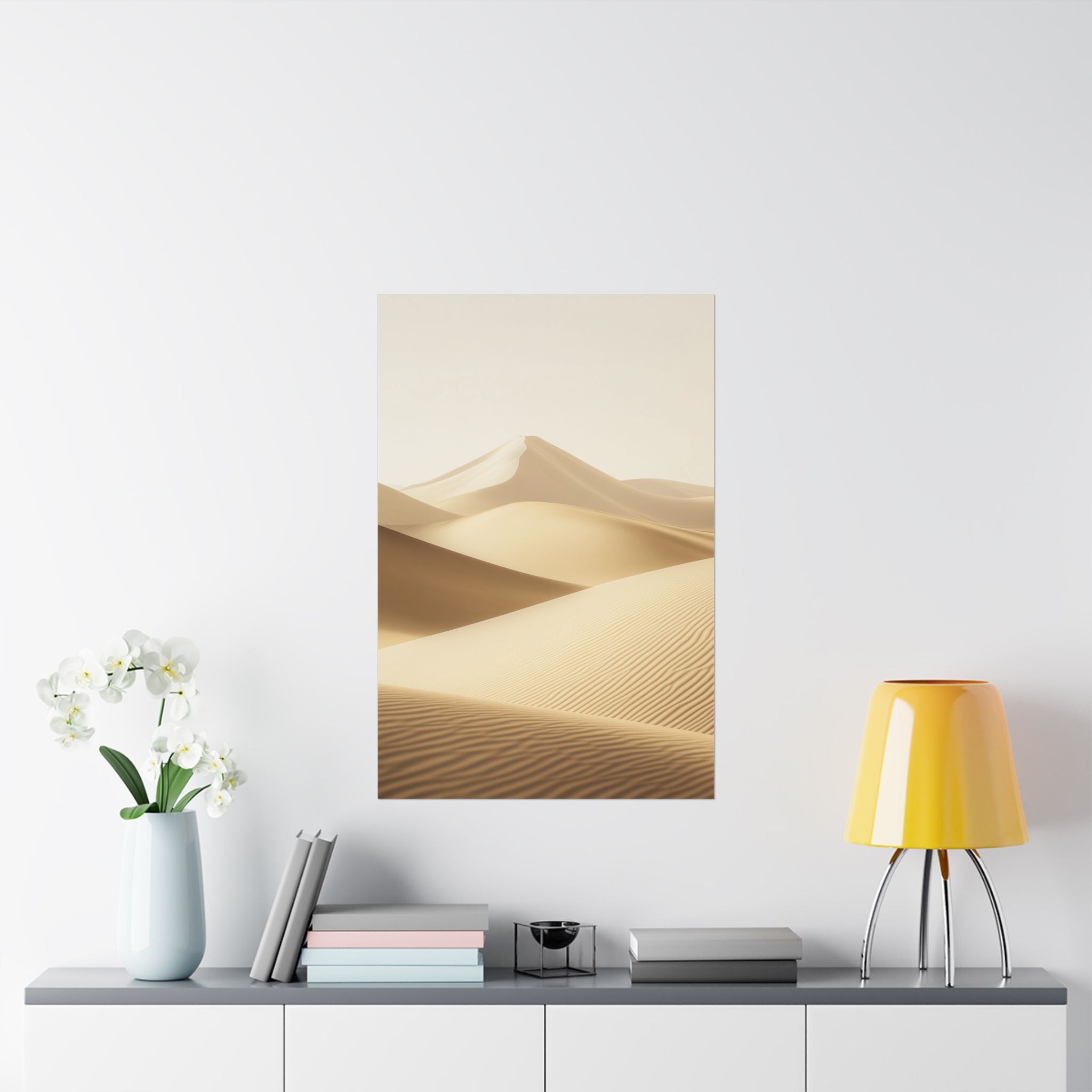 Minimalist Desert Dunes Poster Wall Art - SynthFrame