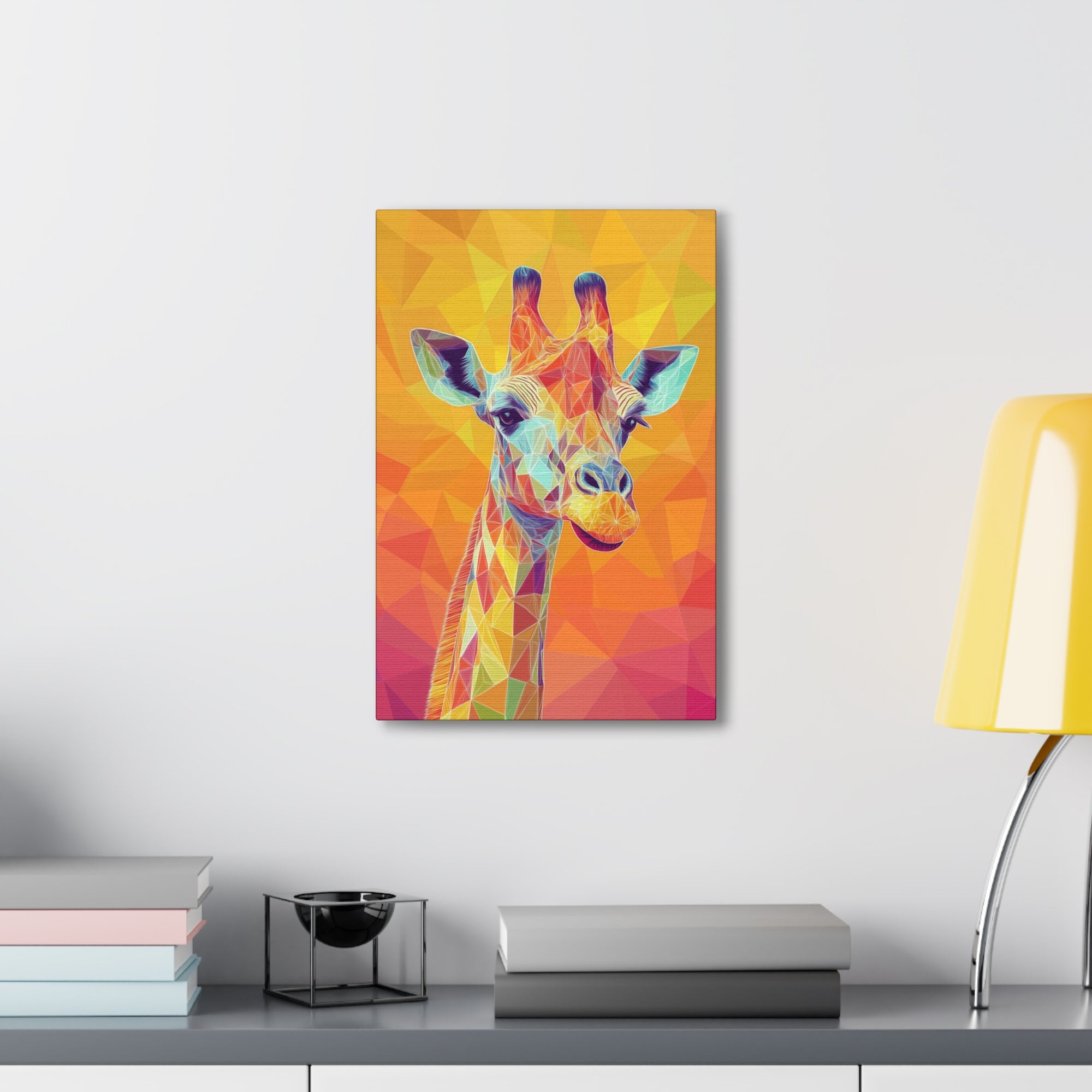 Crystalline Giraffe Canvas Wall Art - SynthFrame