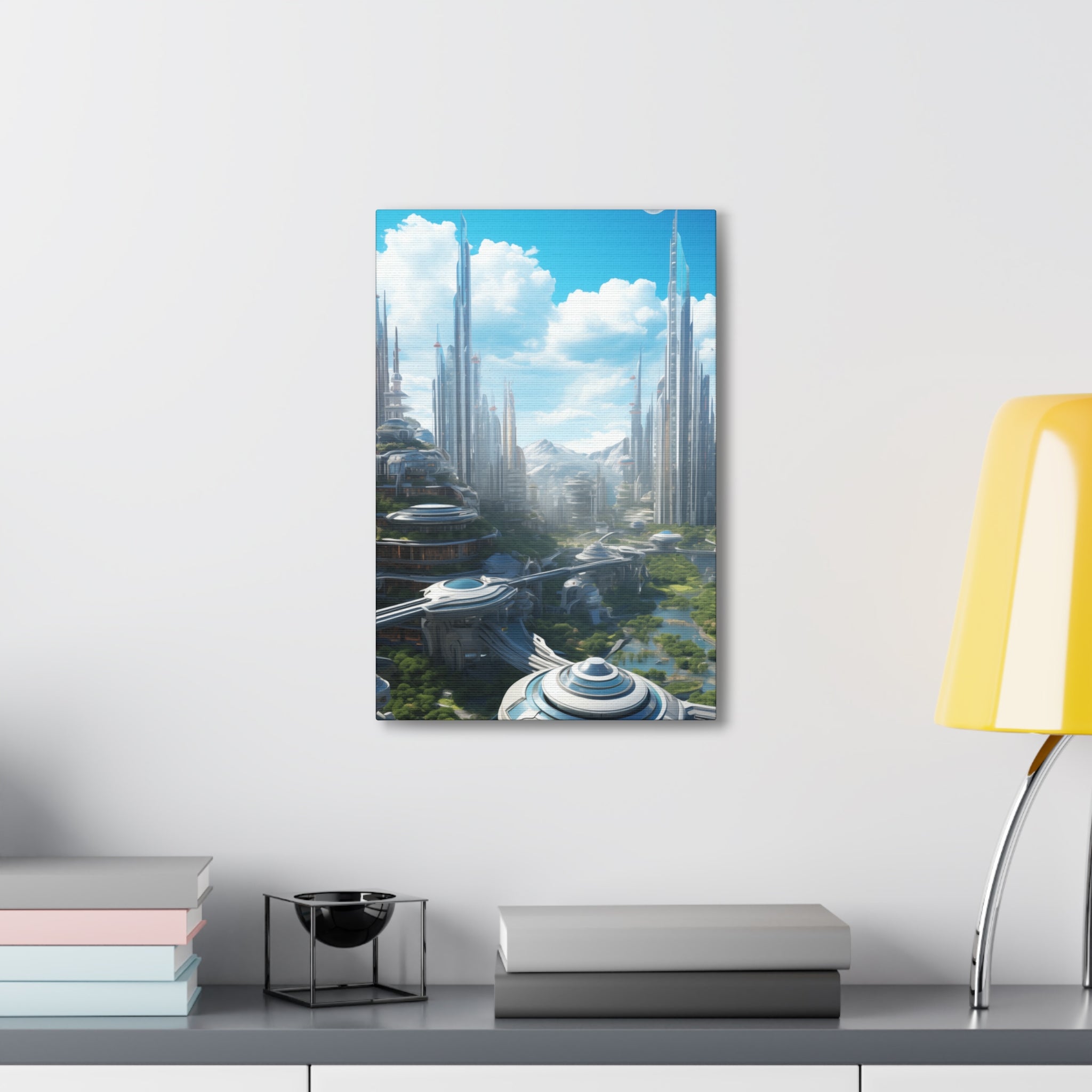 Futuristic Eco City 6 Canvas Wall Art - SynthFrame