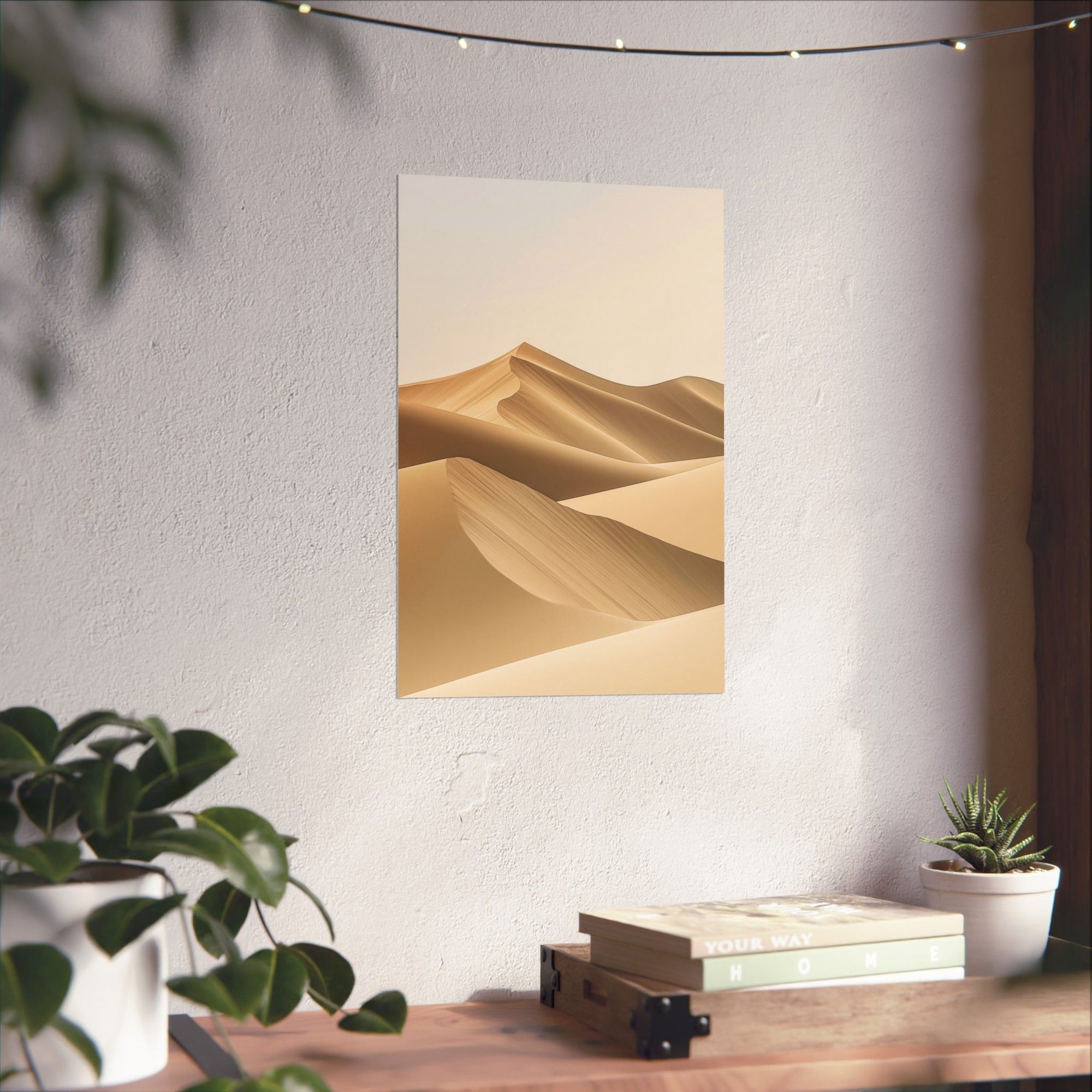 Minimalist Desert Dunes Poster Wall Art - SynthFrame